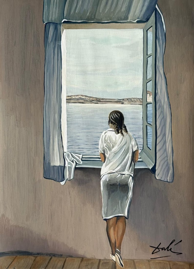 Salvador Dali Spanish (Mixed Media On Paper Painting) In the style of (1 of 4)