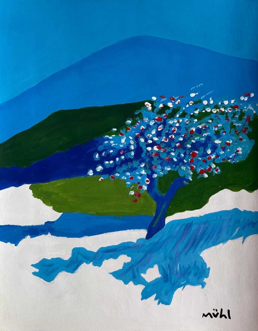 Roger Muhl (Mixed media on Paper Painting) In the style of (1 of 4)