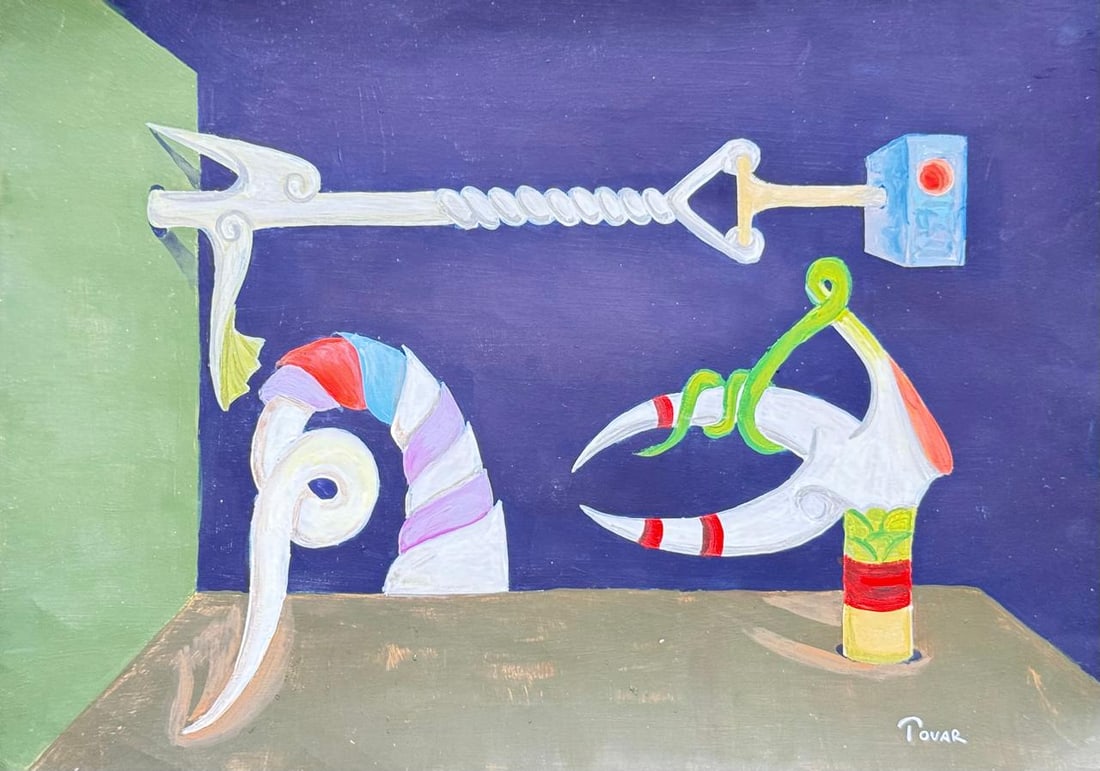 Ivan Tovar (Mixed Media On Paper Painting) In the style of (1 of 4)