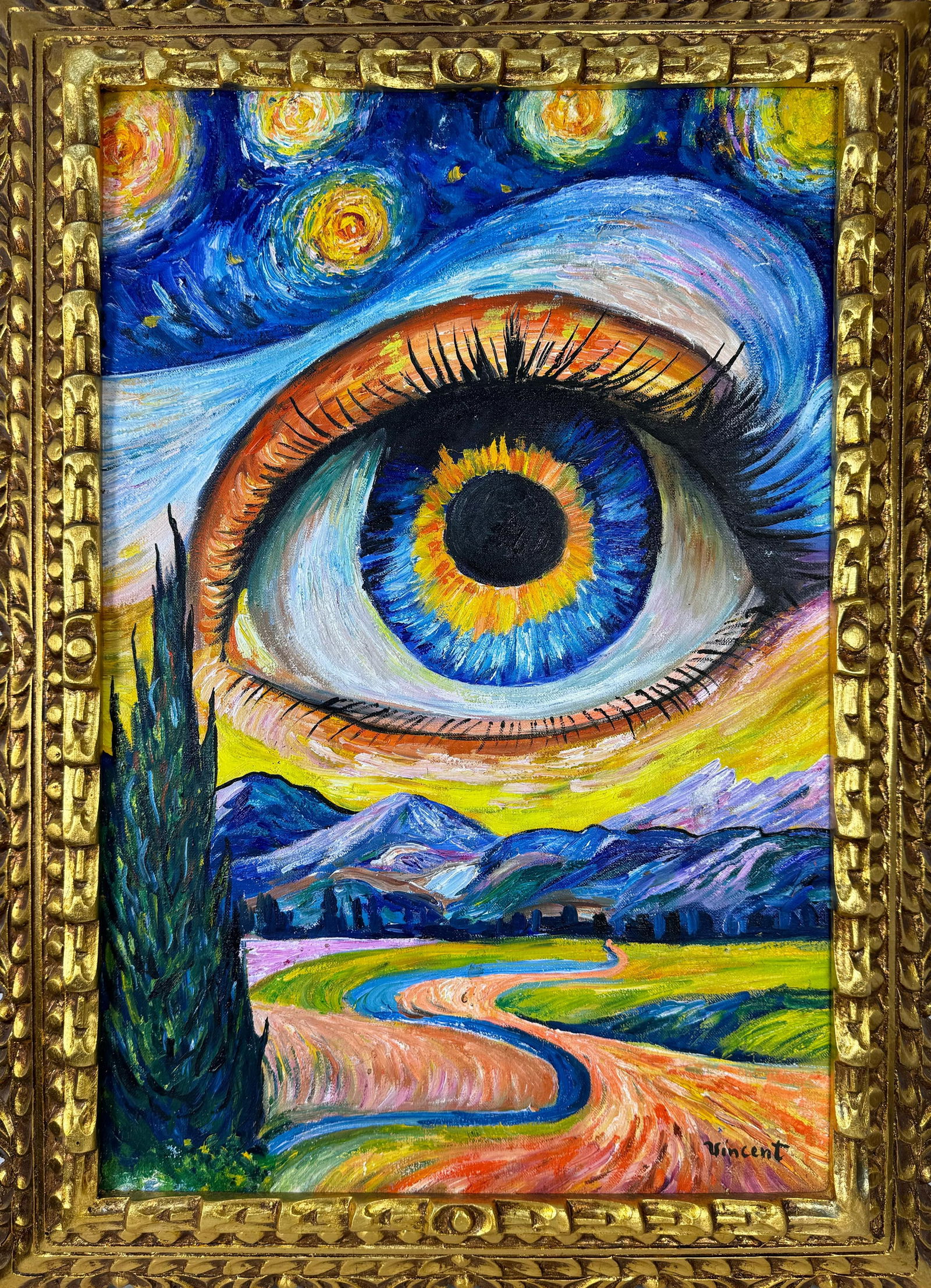 Vincent Van Gogh Dutch (Oil on Canvas Painting) in the style of (1 of 4)