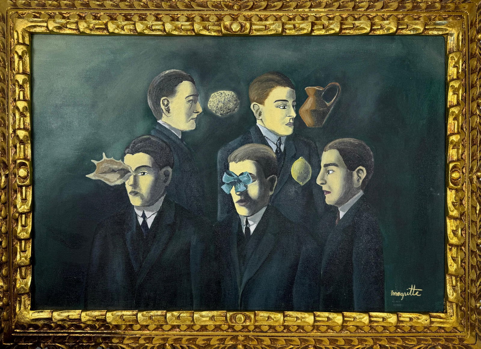 Rene Magritte (Oil on Canvas Painting) in the style of (1 of 4)