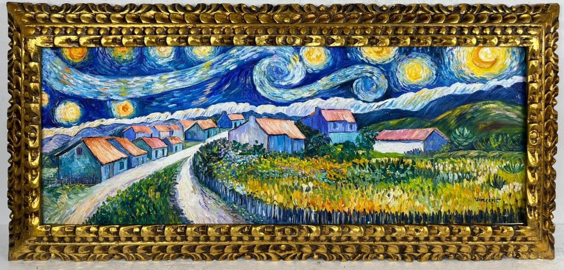 Vincent Van Gogh Dutch (Oil on Canvas Painting) in the style of (1 of 4)