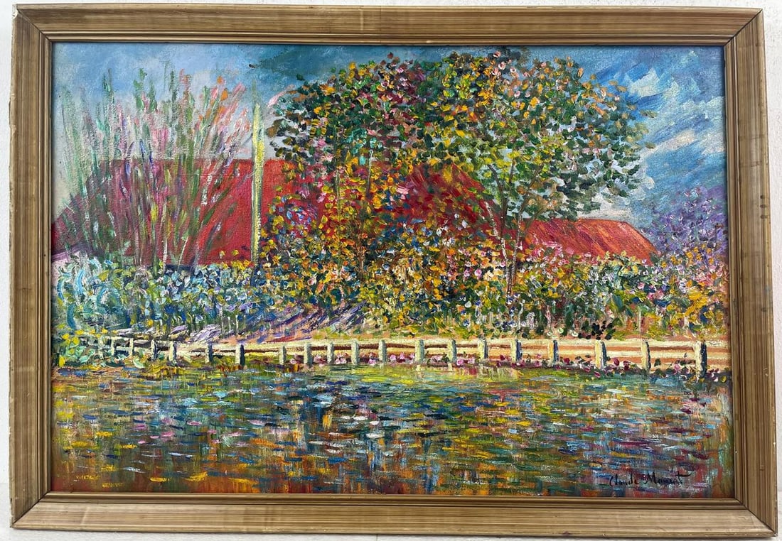 Claude Monet French (Oil on Canvas Painting) in the style of (1 of 4)