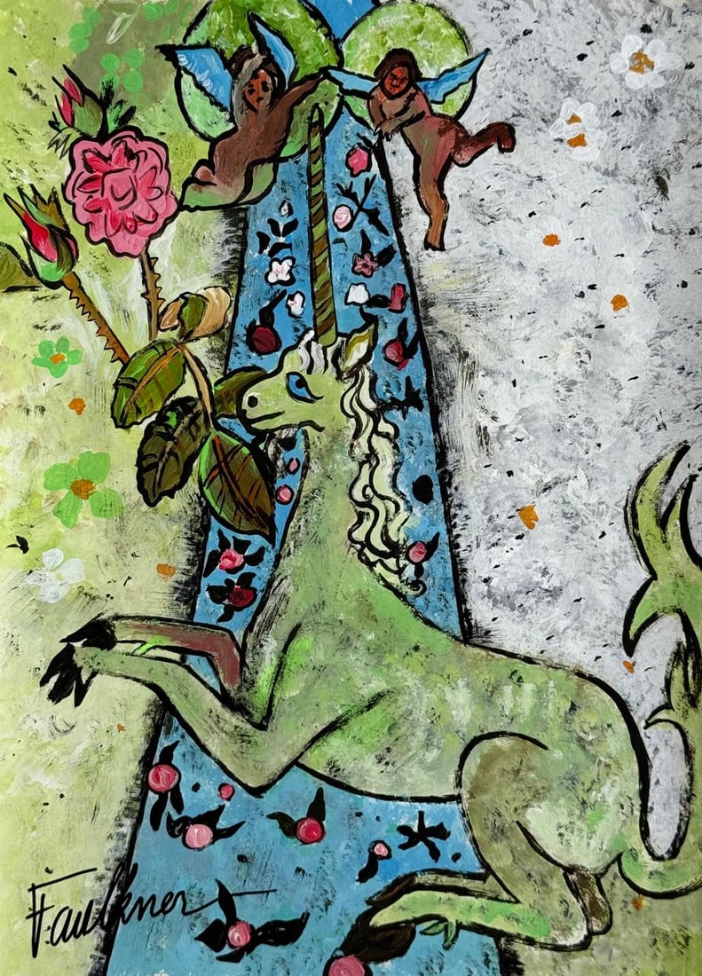 Henry Faulkner (Mixed media on Paper Painting) In the style of: Mixed media painting on paper, rendered in the style of Henry Faulkner. Measures: 8” x 11” Inches aprox. Provenance: Private Collection."In the style of" means after the artist. Faulkner l