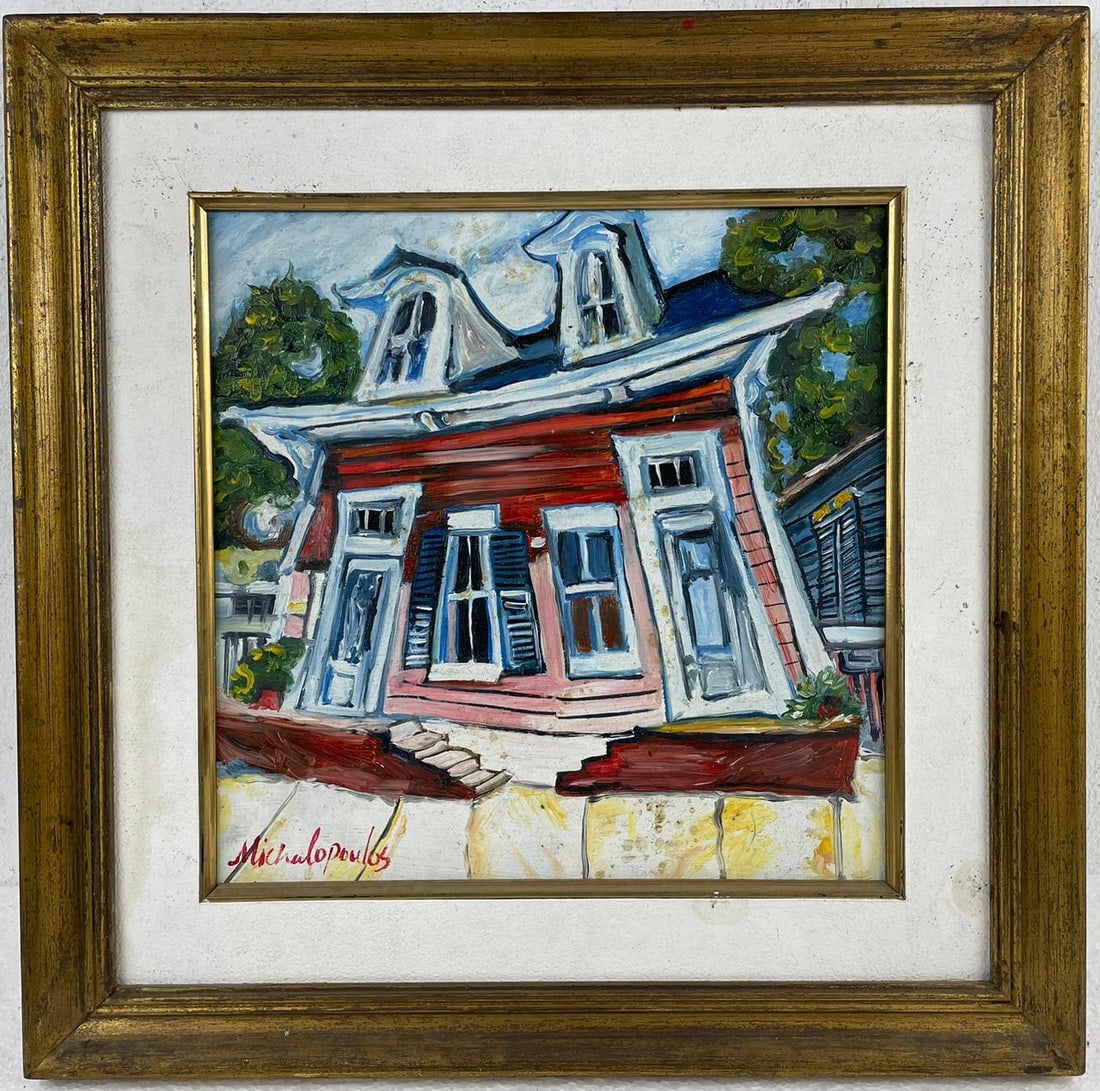 James Michalopoulos (Oil on Cardboard Painting) in the style of (1 of 4)