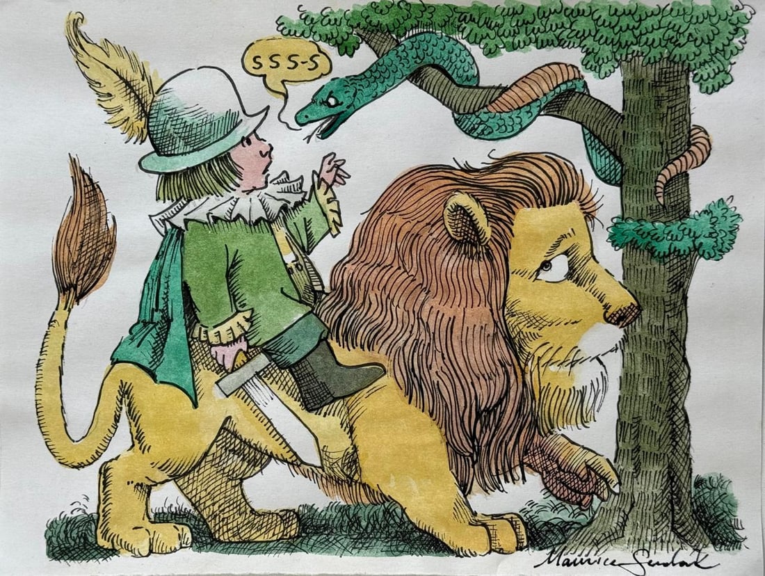 Maurice Sendak (Mixed media on Paper Painting) In the style of (1 of 4)