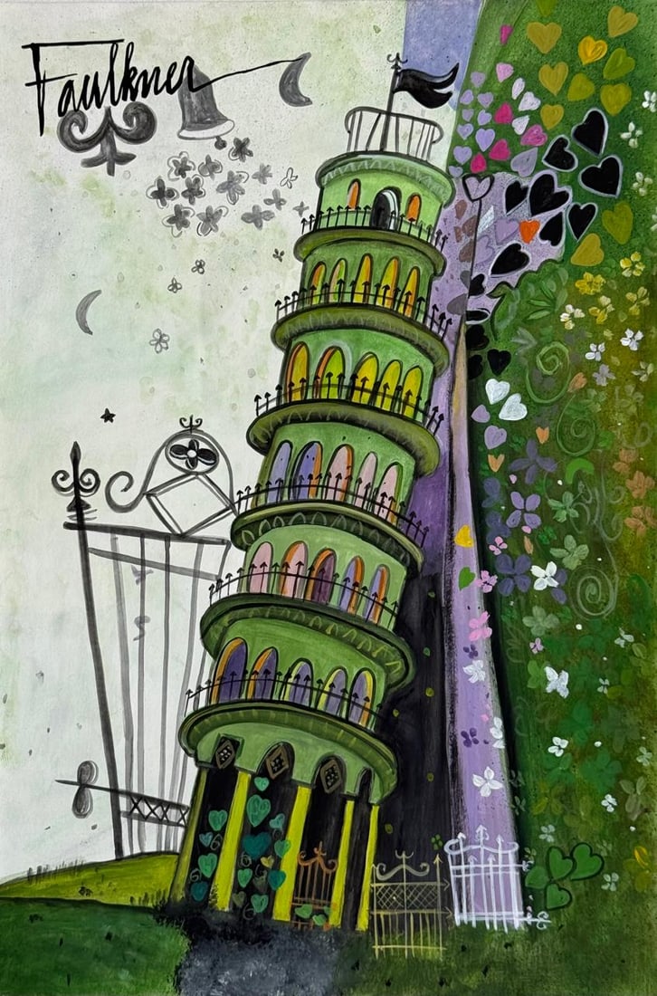 Henry Faulkner (Mixed media on Paper Painting) In the style of (1 of 4)