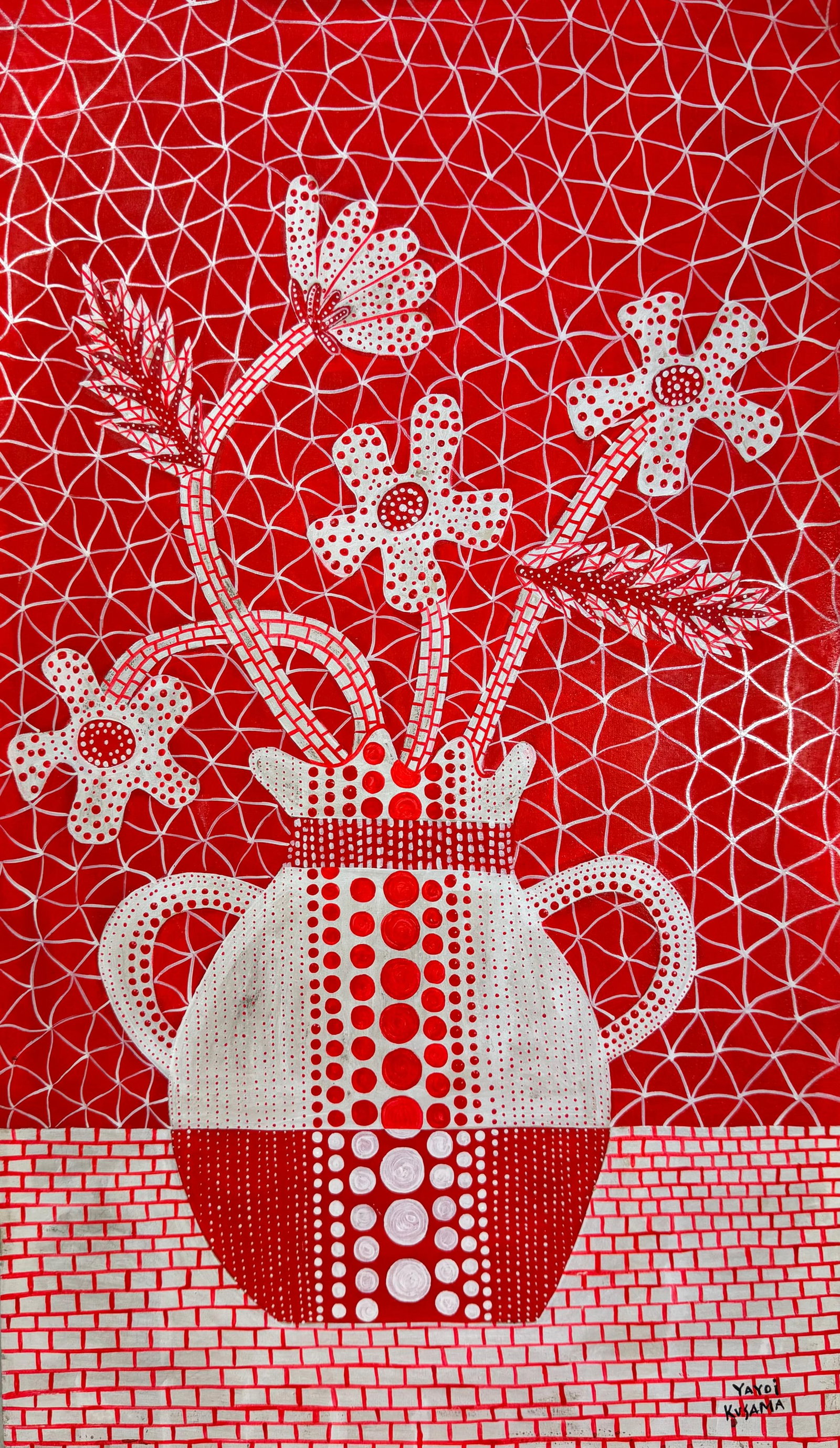Yayoi Kusama (Oil on Canvas Painting) in the style of (1 of 4)