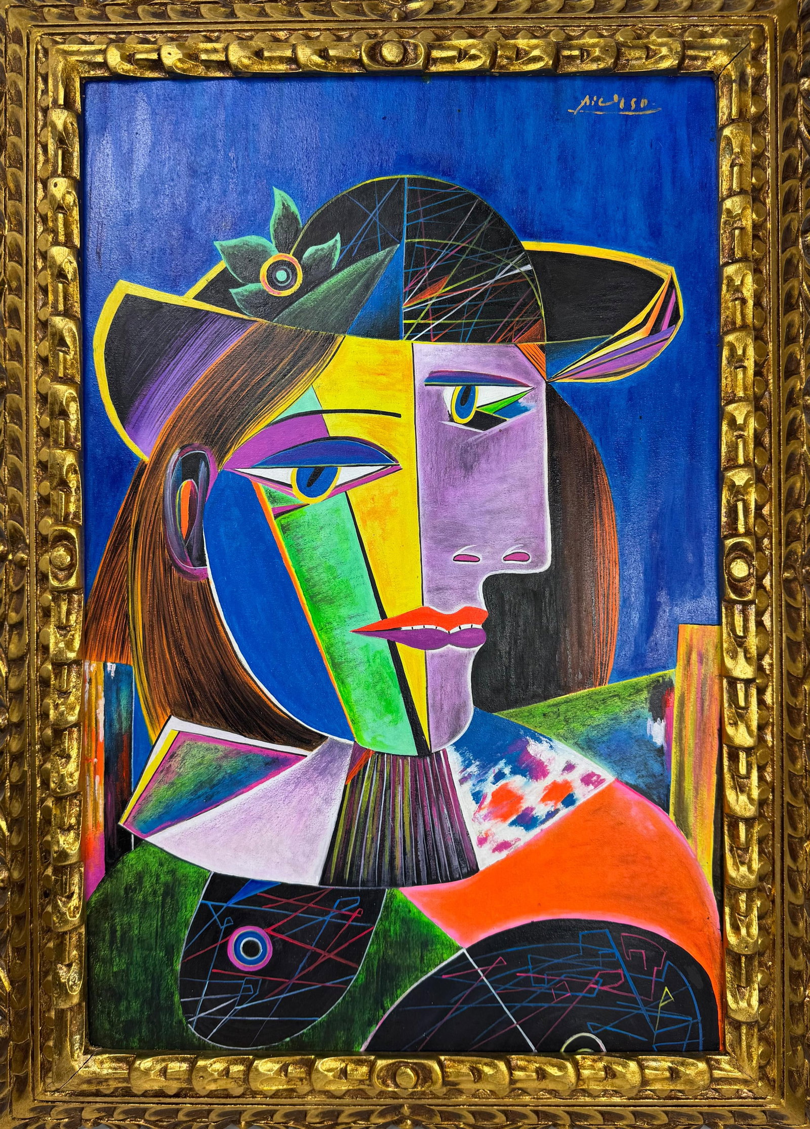Pablo Picasso Spanish (Oil on Canvas Painting) In the style of (1 of 4)