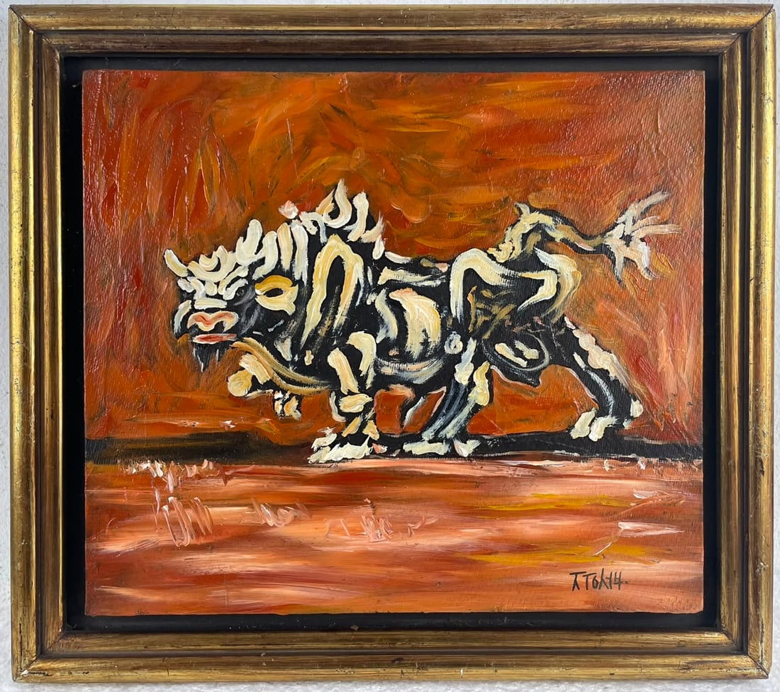 Lee Jung-seob (Oil on Cardboard Painting) in the style of (1 of 4)