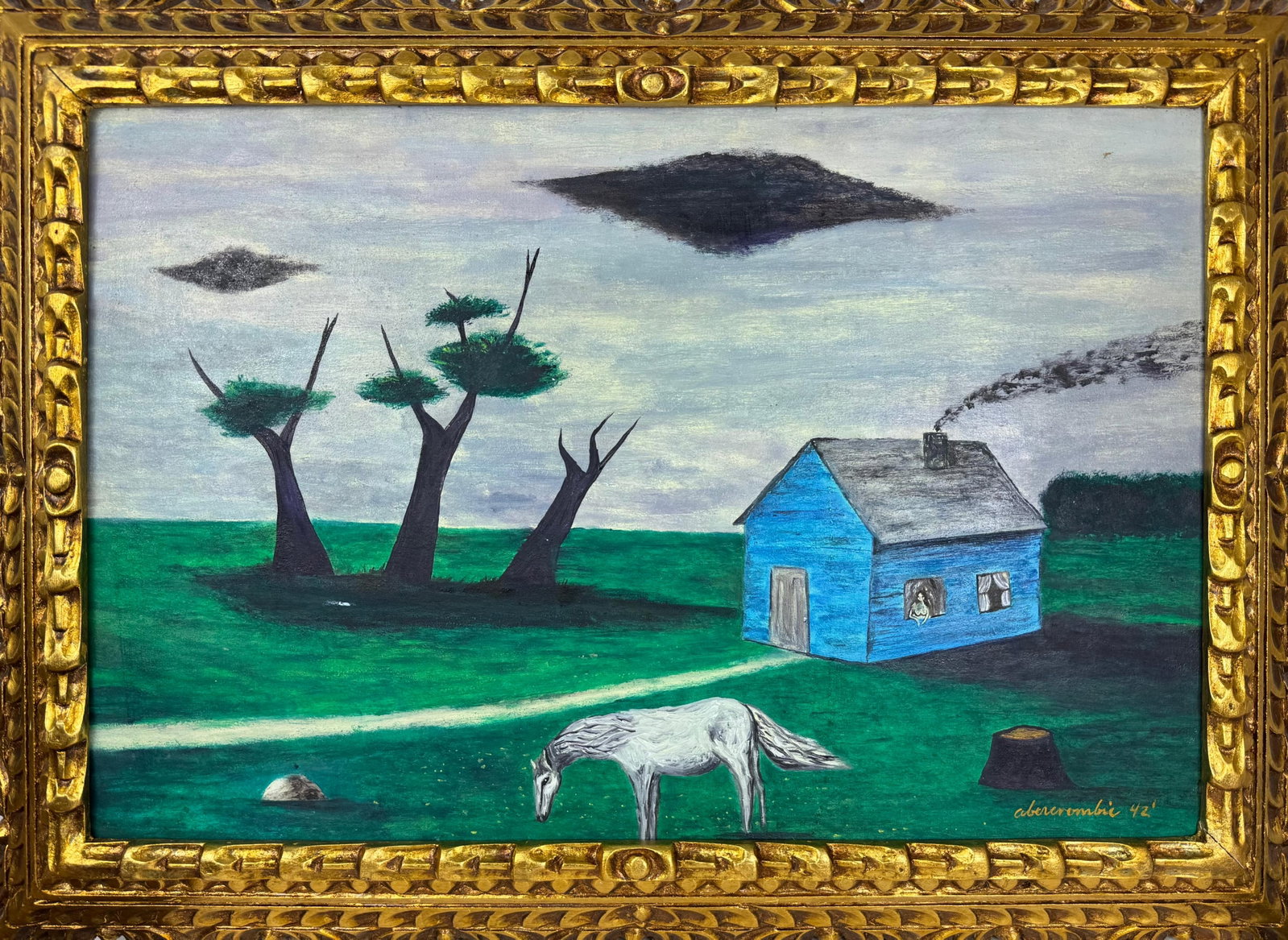Gertrude Abercrombie American (Oil on Canvas Painting) in the style of (1 of 4)