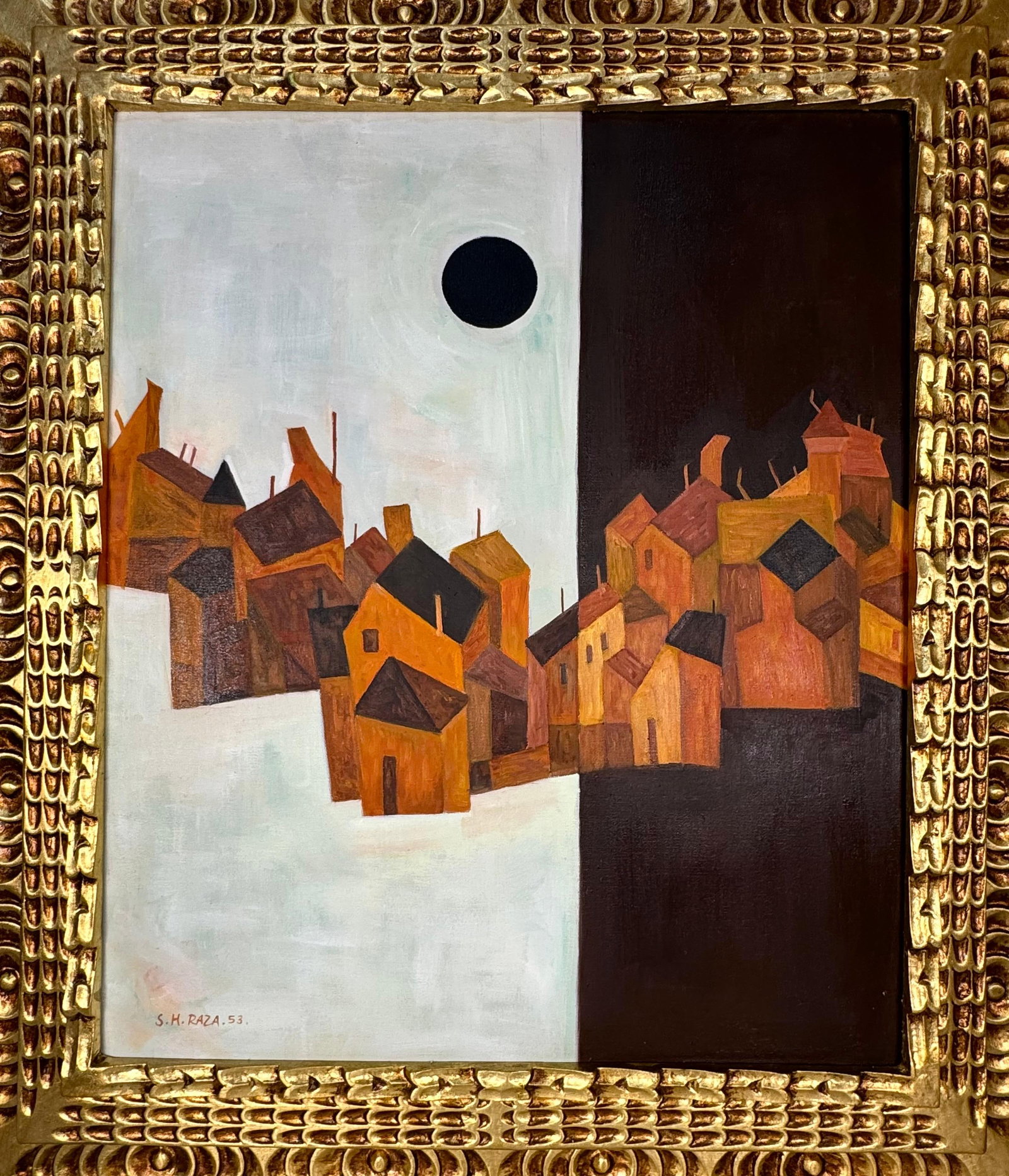 S. H. Raza (Oil on Canvas Painting) in the style of (1 of 4)