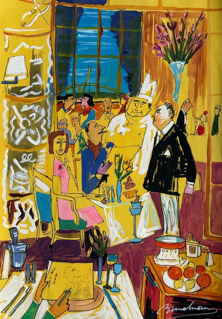 Ludwig Bemelmans (Mixed media on Paper Painting) In the style of (1 of 4)