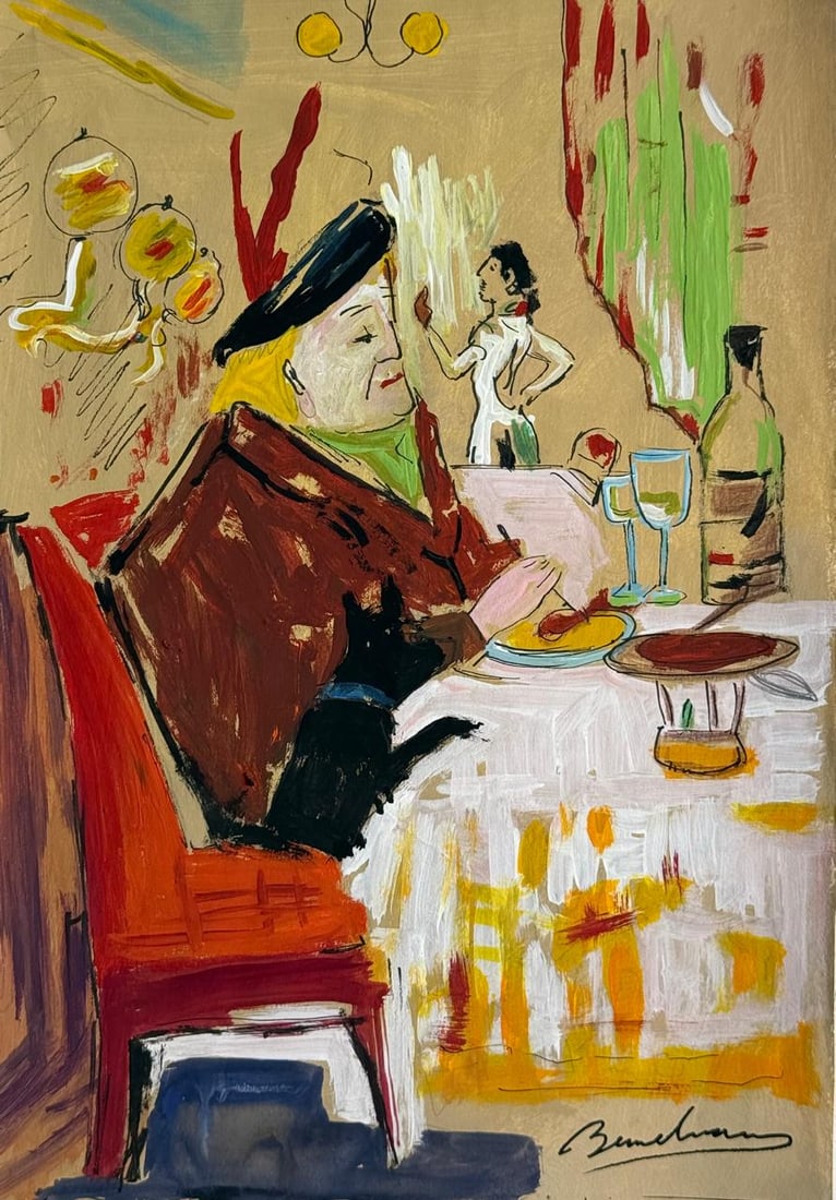 Ludwig Bemelmans (Mixed media on Paper Painting) In the style of (1 of 4)