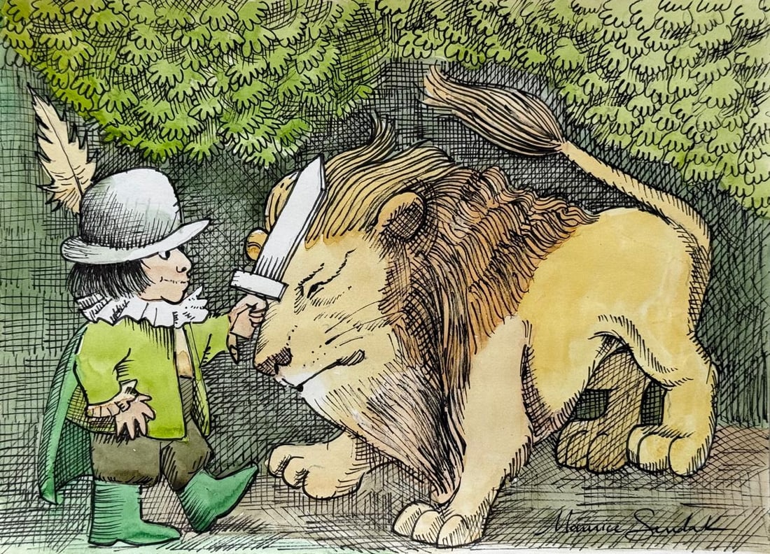 Maurice Sendak (Mixed media on Paper Painting) In the style of (1 of 4)