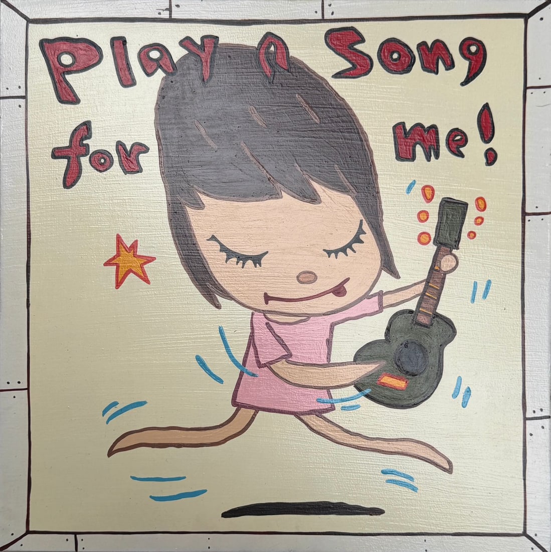 Yoshitomo Nara (Acrylic on wood Painting) In the style of (1 of 4)