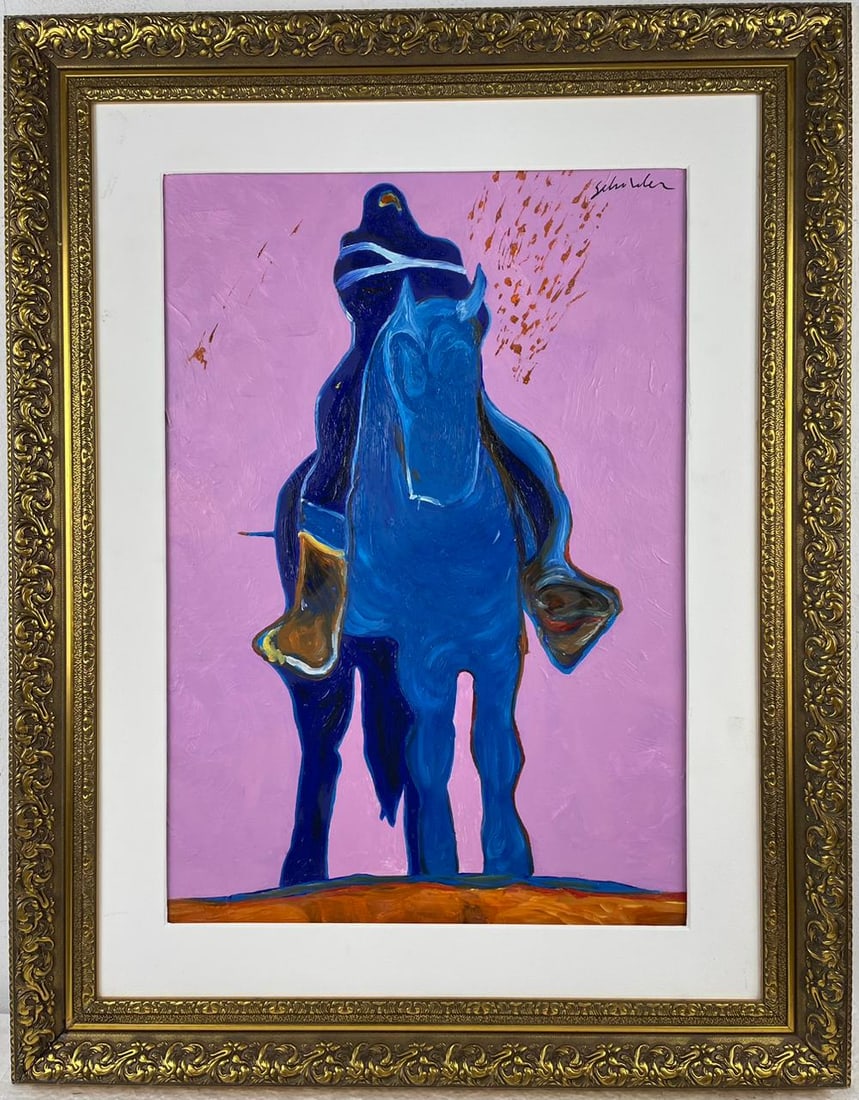Fritz Scholder (Oil on Cardboard Painting) in the style of (1 of 4)