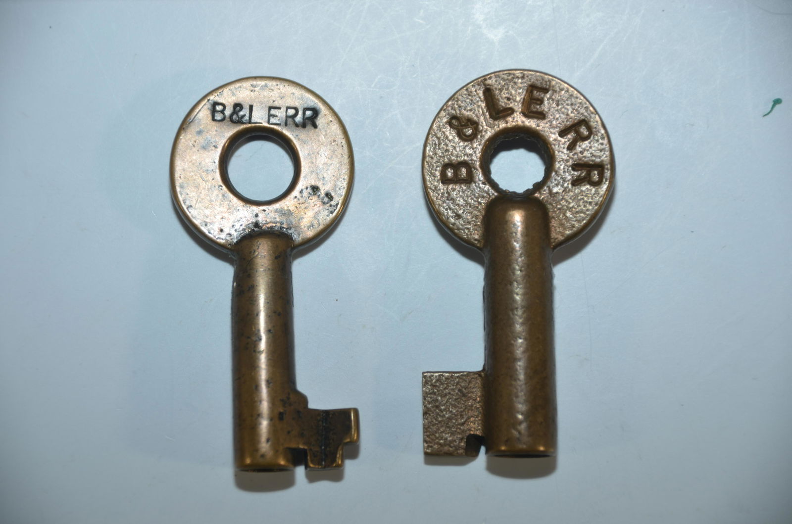Two Different Bessemer And Lake Erie Rr Brass Keys Auction