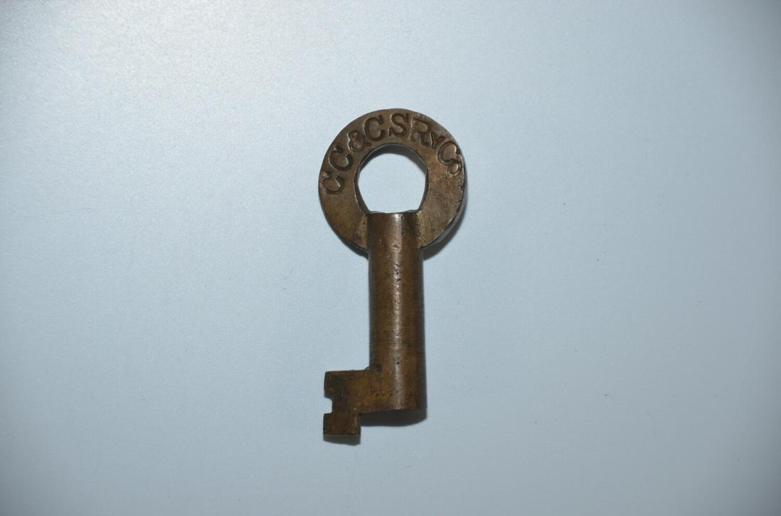 Cripple Creek and Colorado Springs RR Brass Fraim Key (1 of 4)