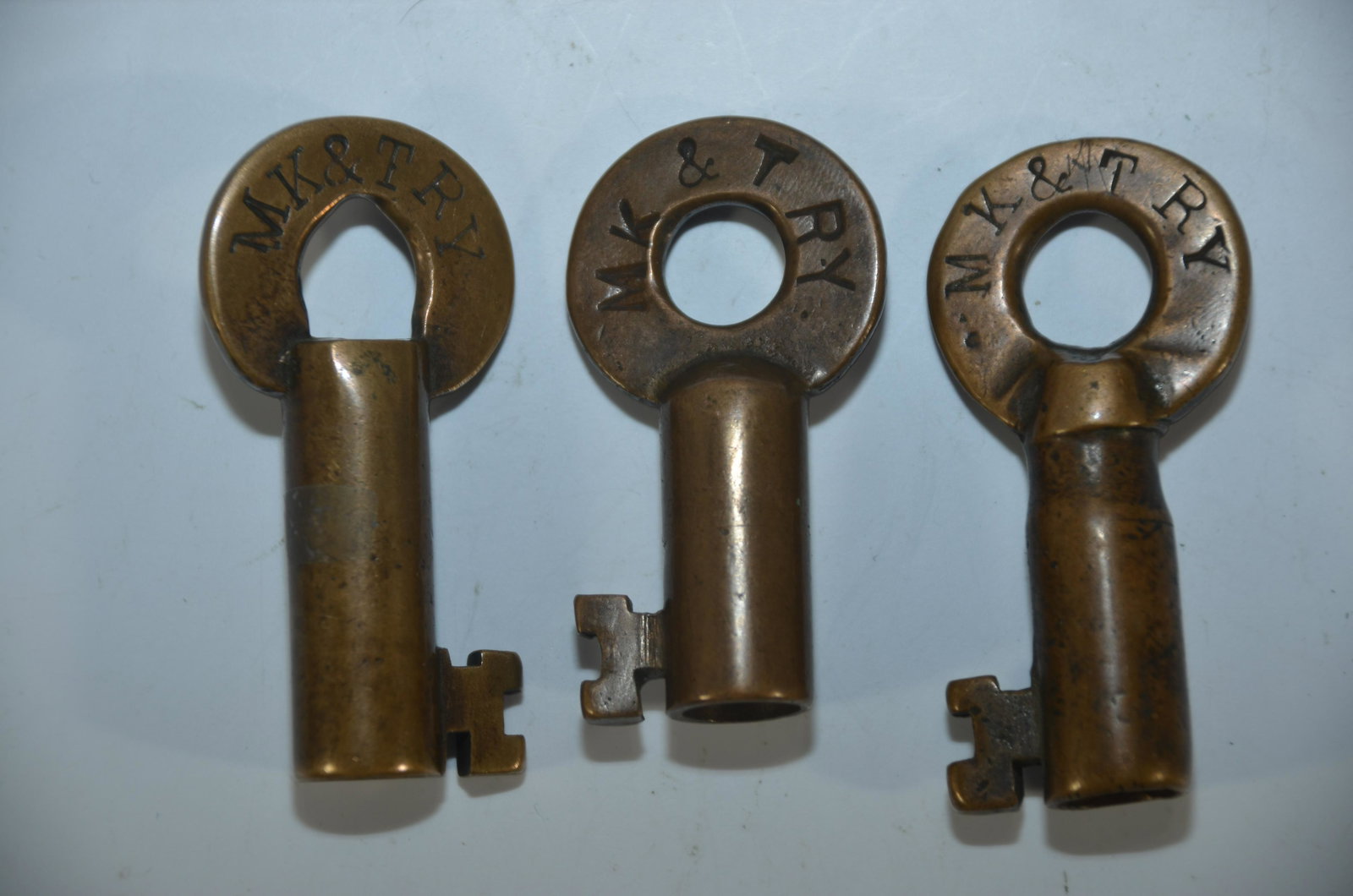 Three Missouri-Kansas-Texas RR Brass Keys (1 of 3)