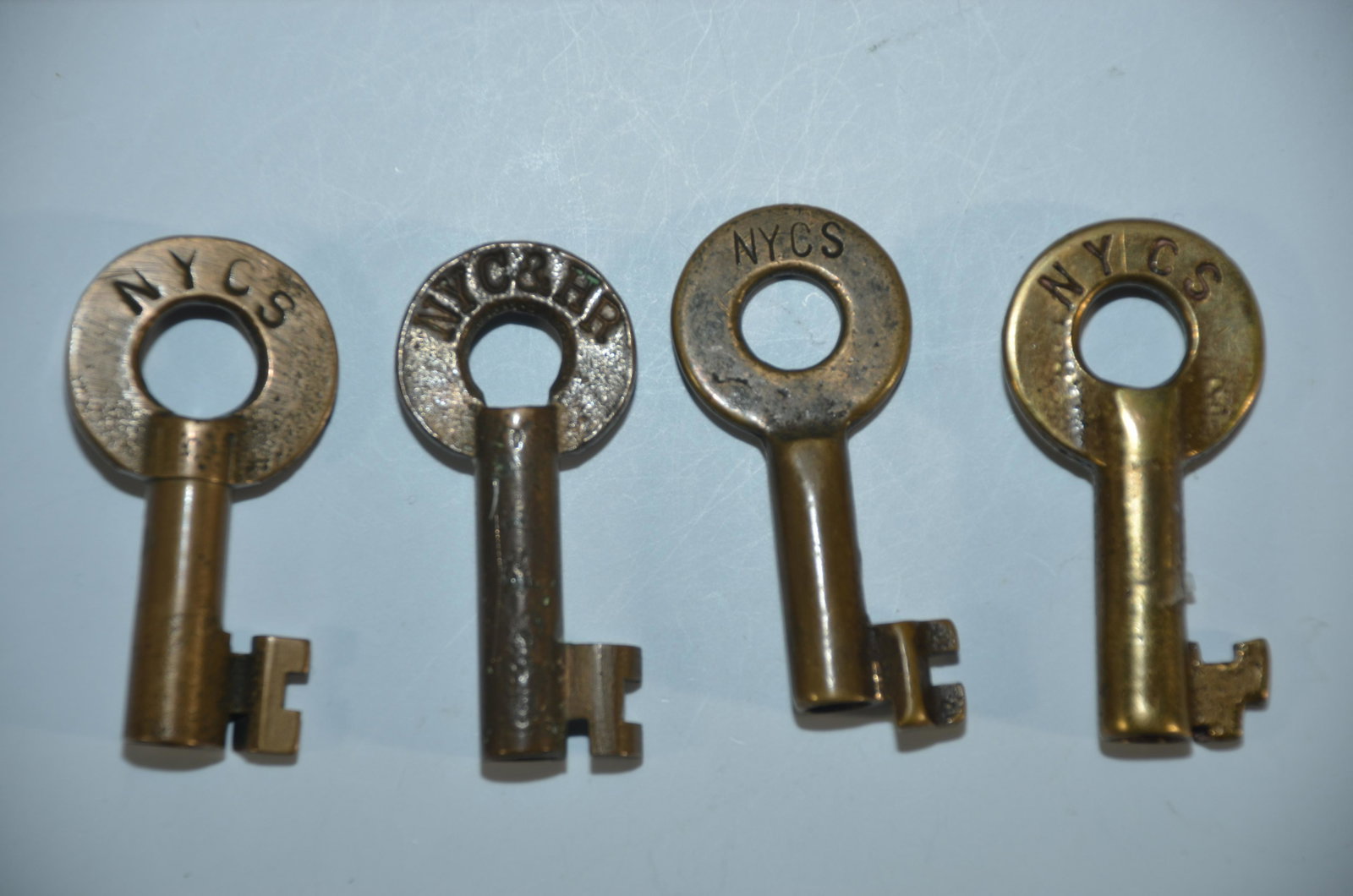 Four Different New York Central RR Brass Keys (1 of 3)