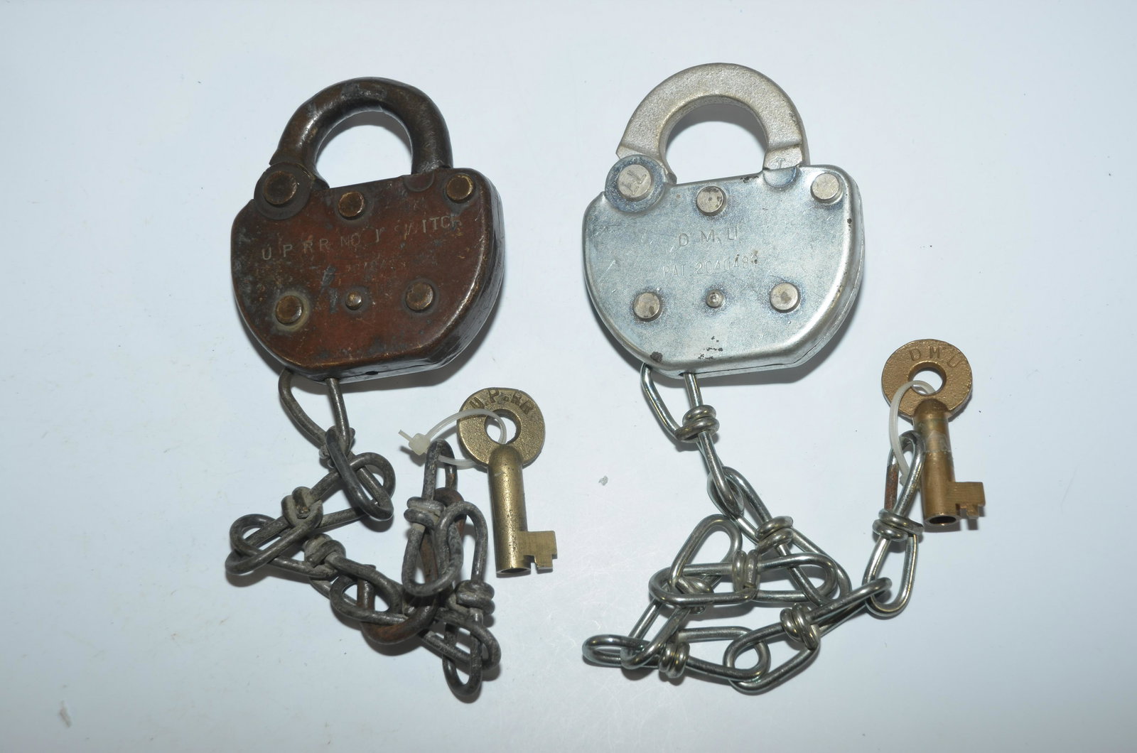 Two Adlake Locks with Brass Keys-UP/DMU RR (1 of 9)