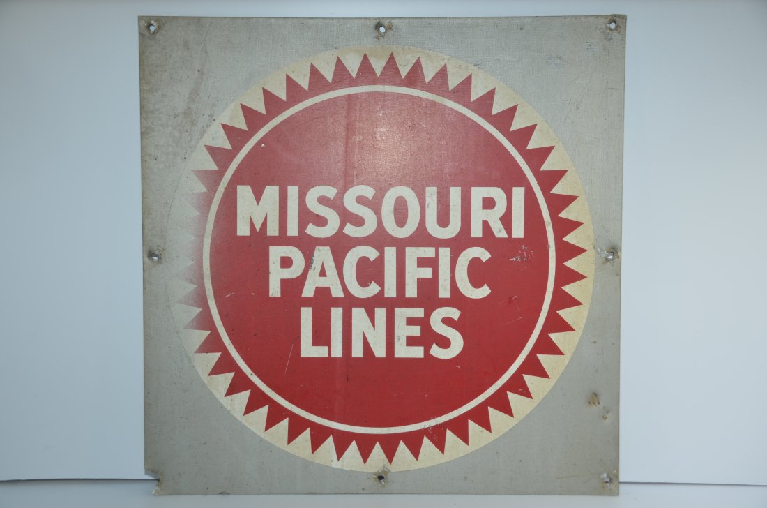 Missouri Pacific RR Buzz Saw Logo Metal Sign/Reflective Decal (1 of 2)