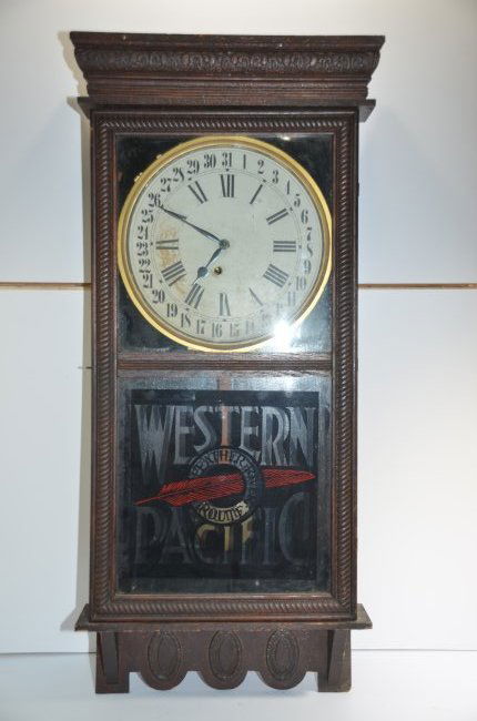 Western Pacific RR Station Clock-Feather River Route-UBER RARE! (1 of 10)