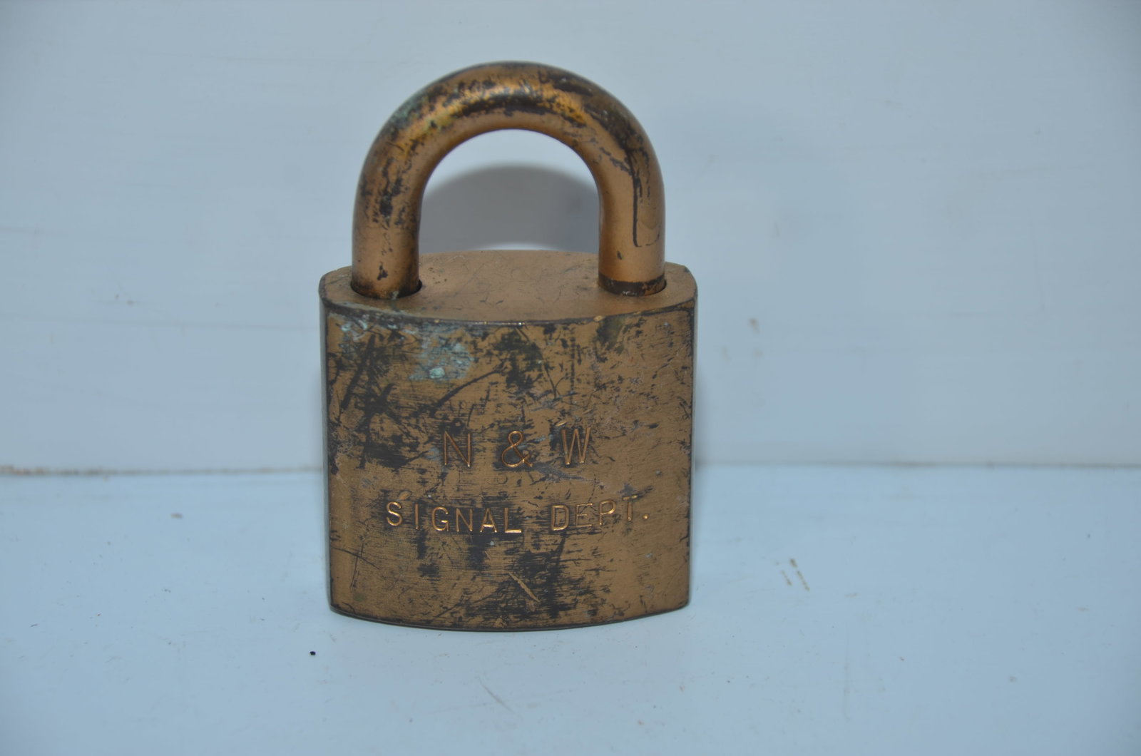 Norfolk and Western RR Brass Signal Department Lock (1 of 4)