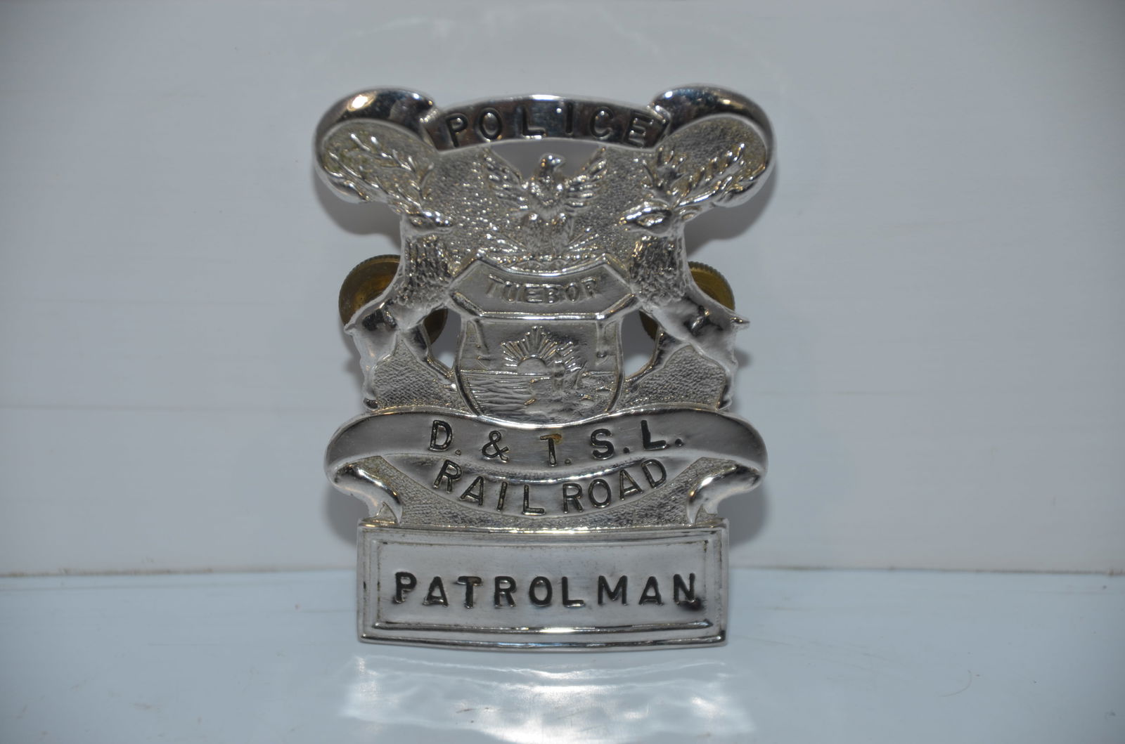 Detroit and Toledo Short Line RR Police Patrolman Badge (1 of 2)