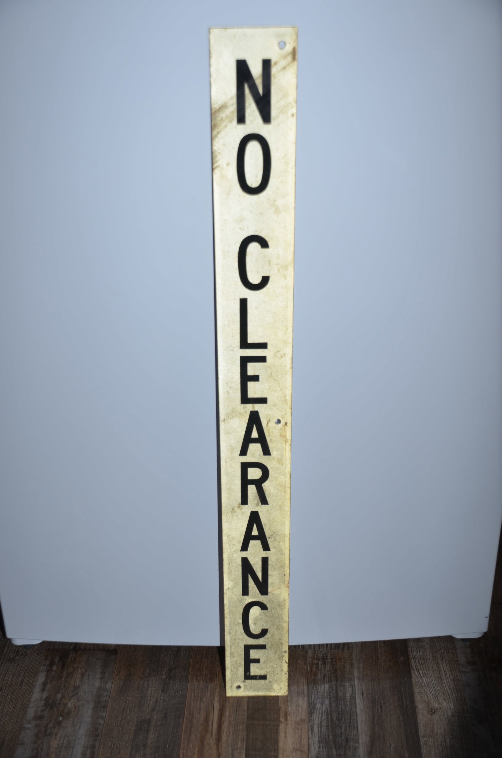 Railroad Bridge No Clearance Metal Reflective Sign (1 of 2)