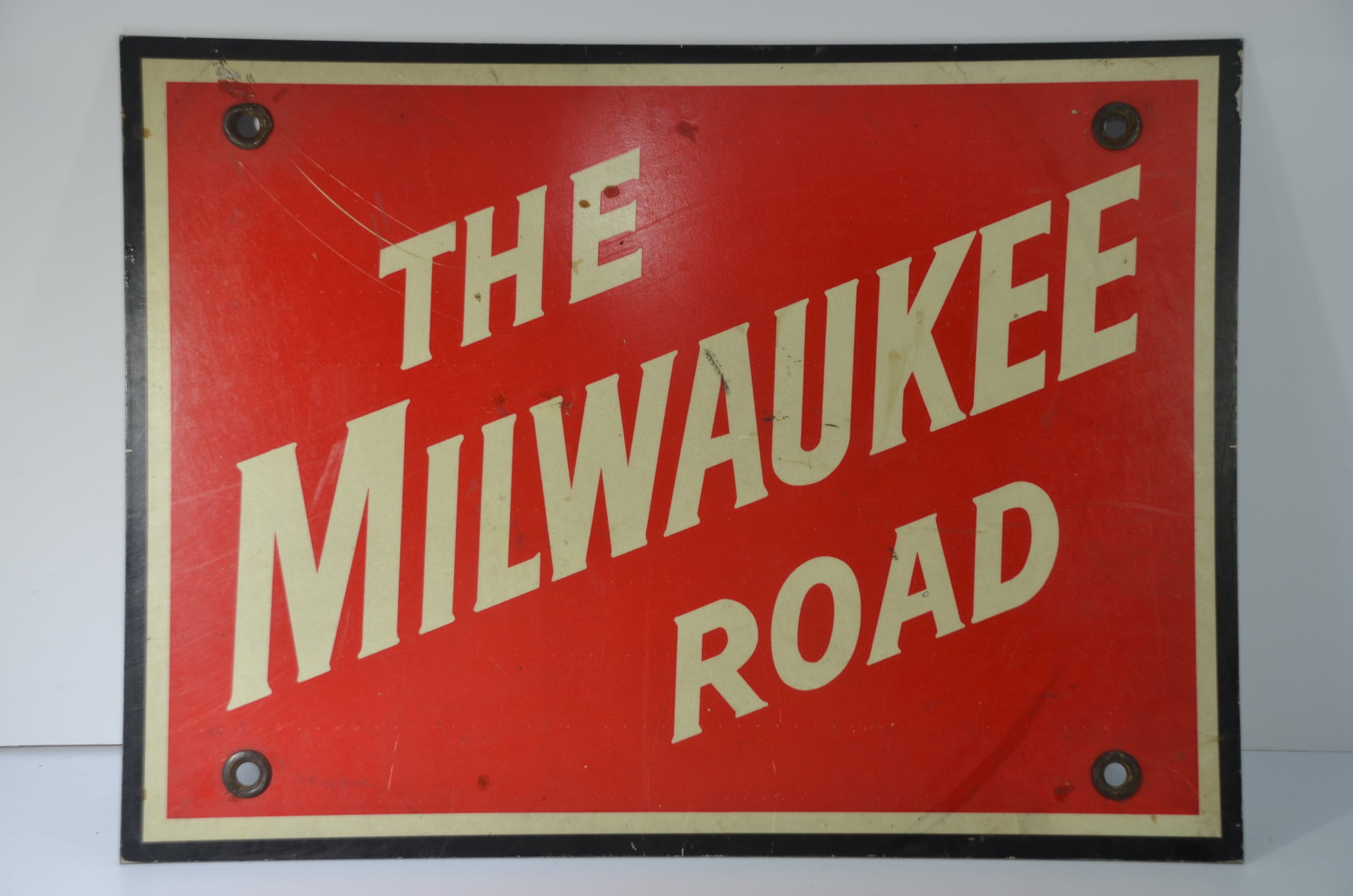 Milwaukee Road RR Locomotive Herald Metal Sign (1 of 2)
