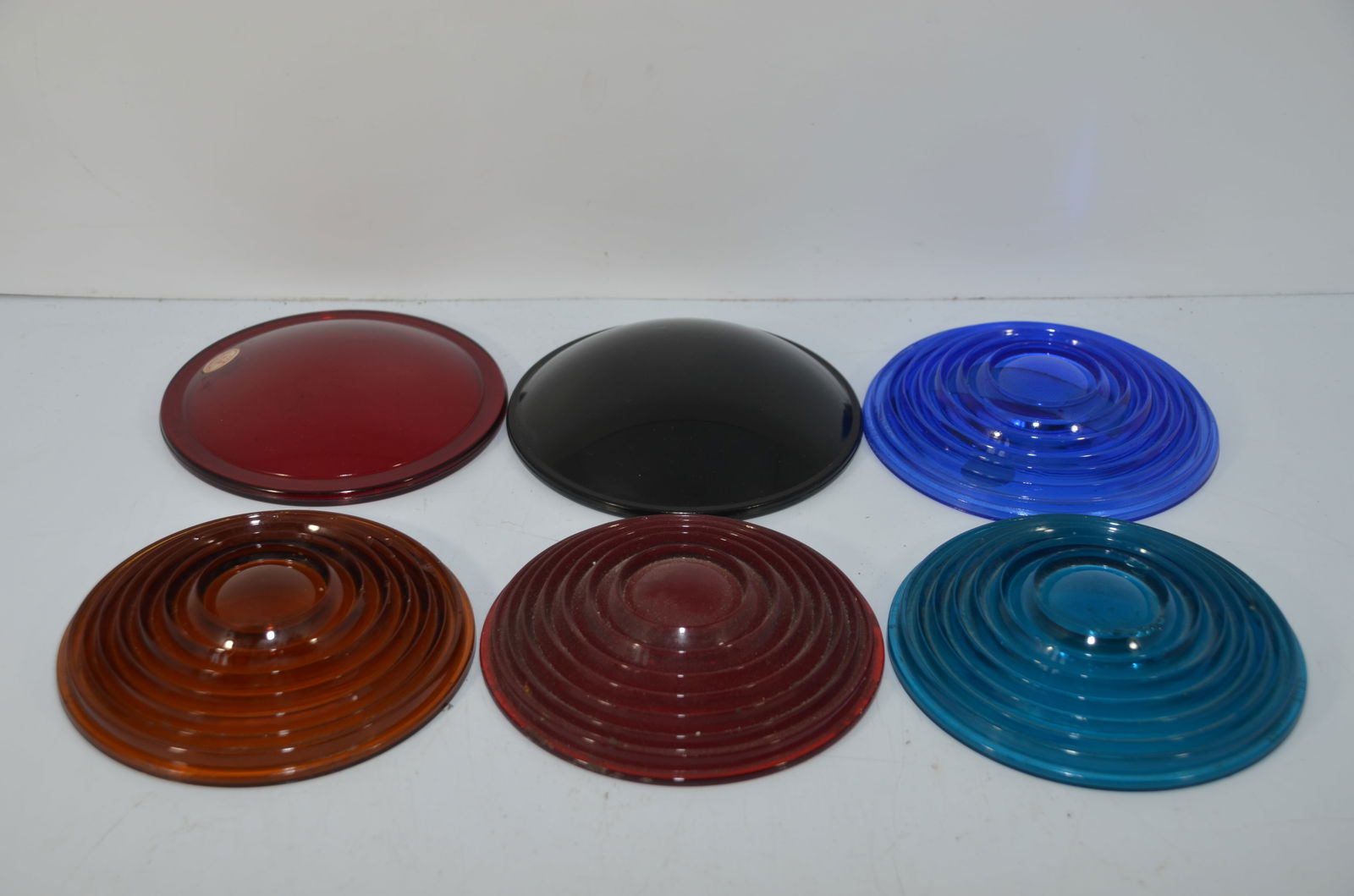 Six 5 ½ and 5 3/8 Inch Corning/Kopp RR Lantern Lenses  (1 of 1)