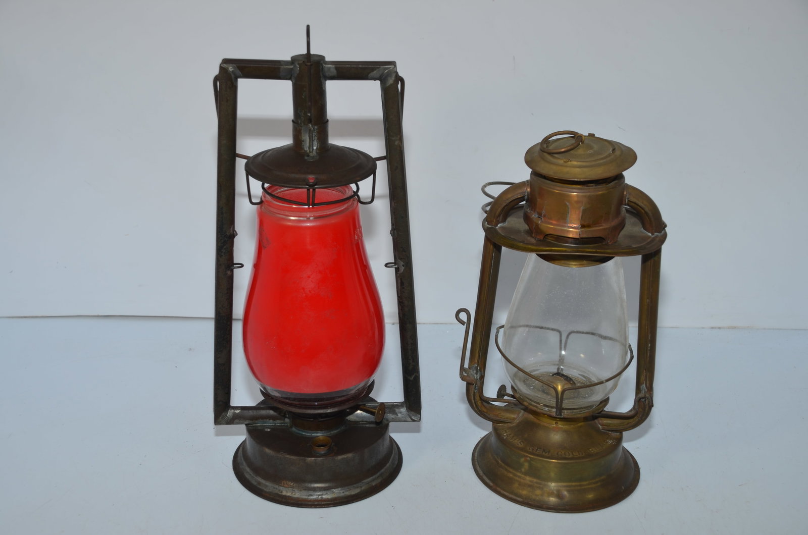 Two C T Ham Lanterns-#0 and Brass Gem Cold Blast (1 of 9)