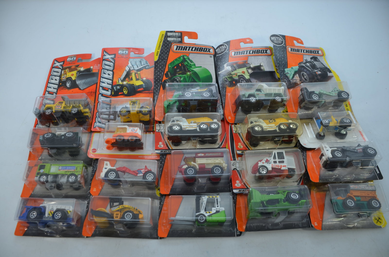 Matchbox Construction/Farm/City Service Vehicles Lot 6-20 Total Vehicles-New on Cards (1 of 1)