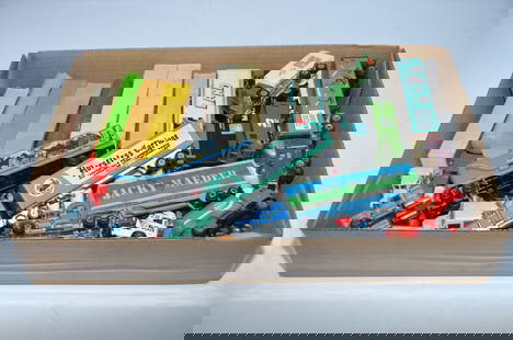Over 40 Used Semi Trucks, Delivery Trucks, and Other Trucks-Lot 4: This is a lot of over 40 used semi, delivery, work, and other trucks that were removed from an HO scale model train layout. These are from many different manufacturers, including Matchbox, Hot Wheels,