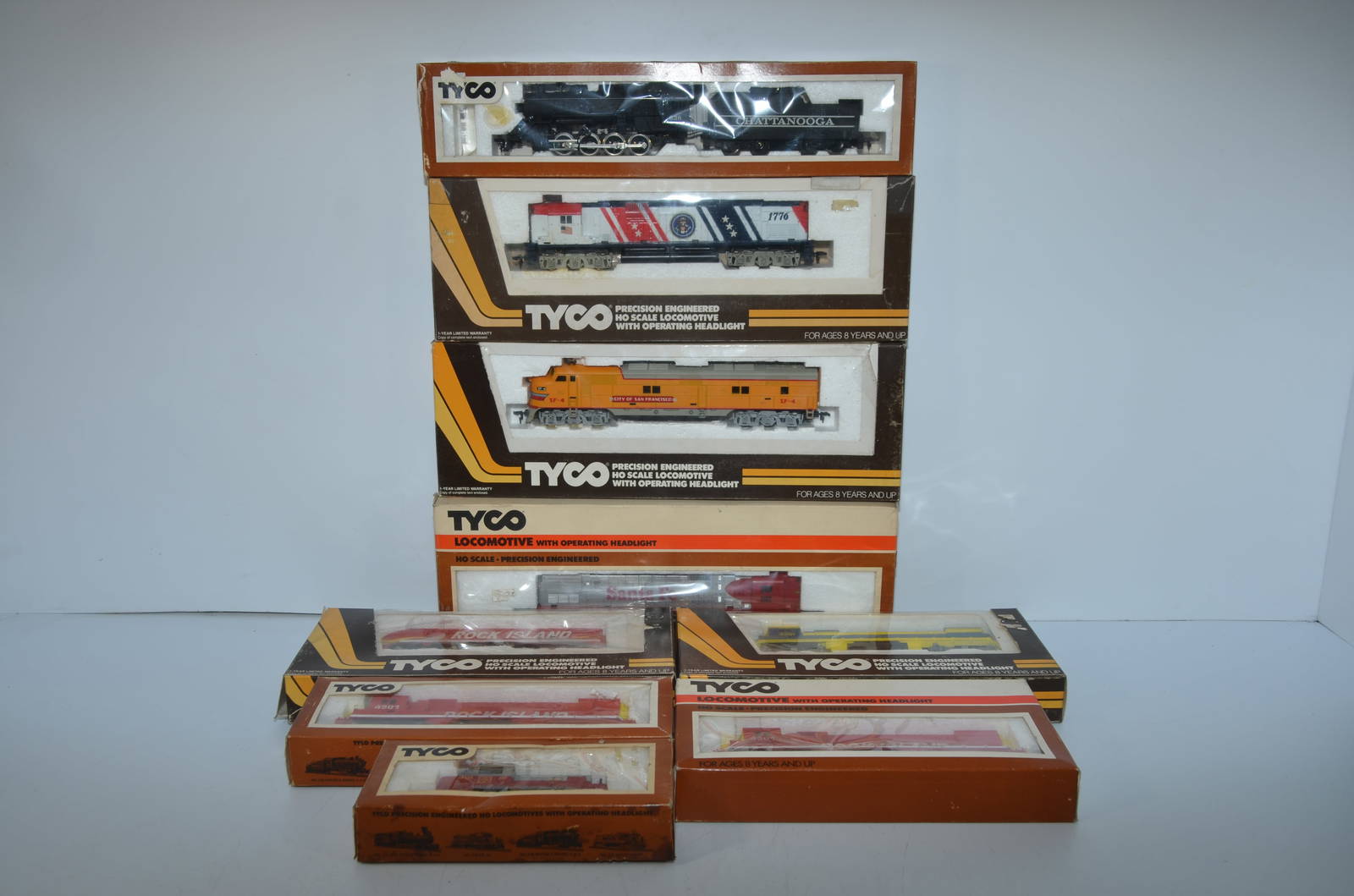 Nine New Tyco In Original Boxesho Scale Auction