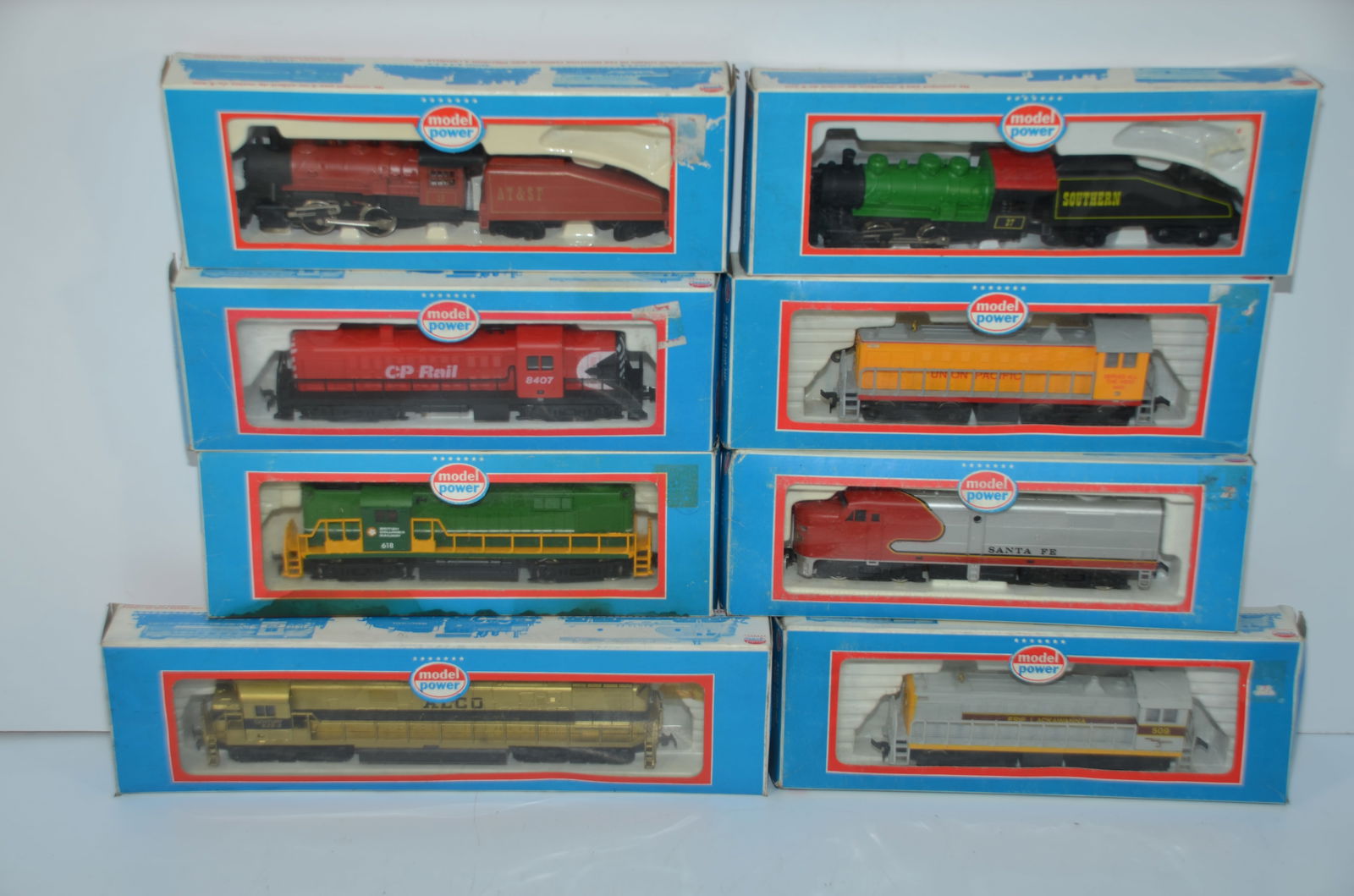 Eight New Model Power Locomotives in Original Boxes-HO Scale (1 of 3)