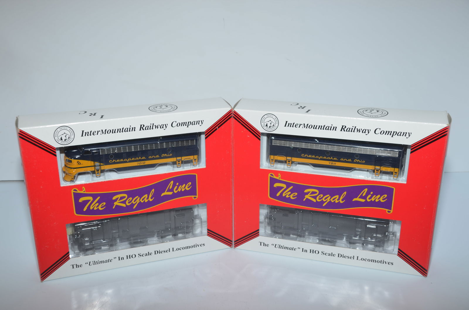 Chesapeake and Ohio RR Intermountain EMD F7A/B DC Diesel Loco Set-HO Scale (1 of 6)