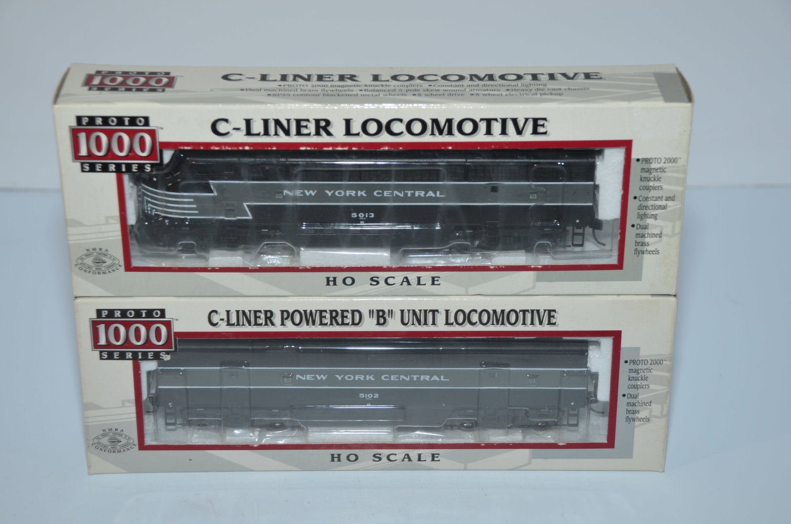 New York Central RR Life-Like Proto 1000 C-Liner A/B DC Diesel Loco Set-HO Scale (1 of 3)