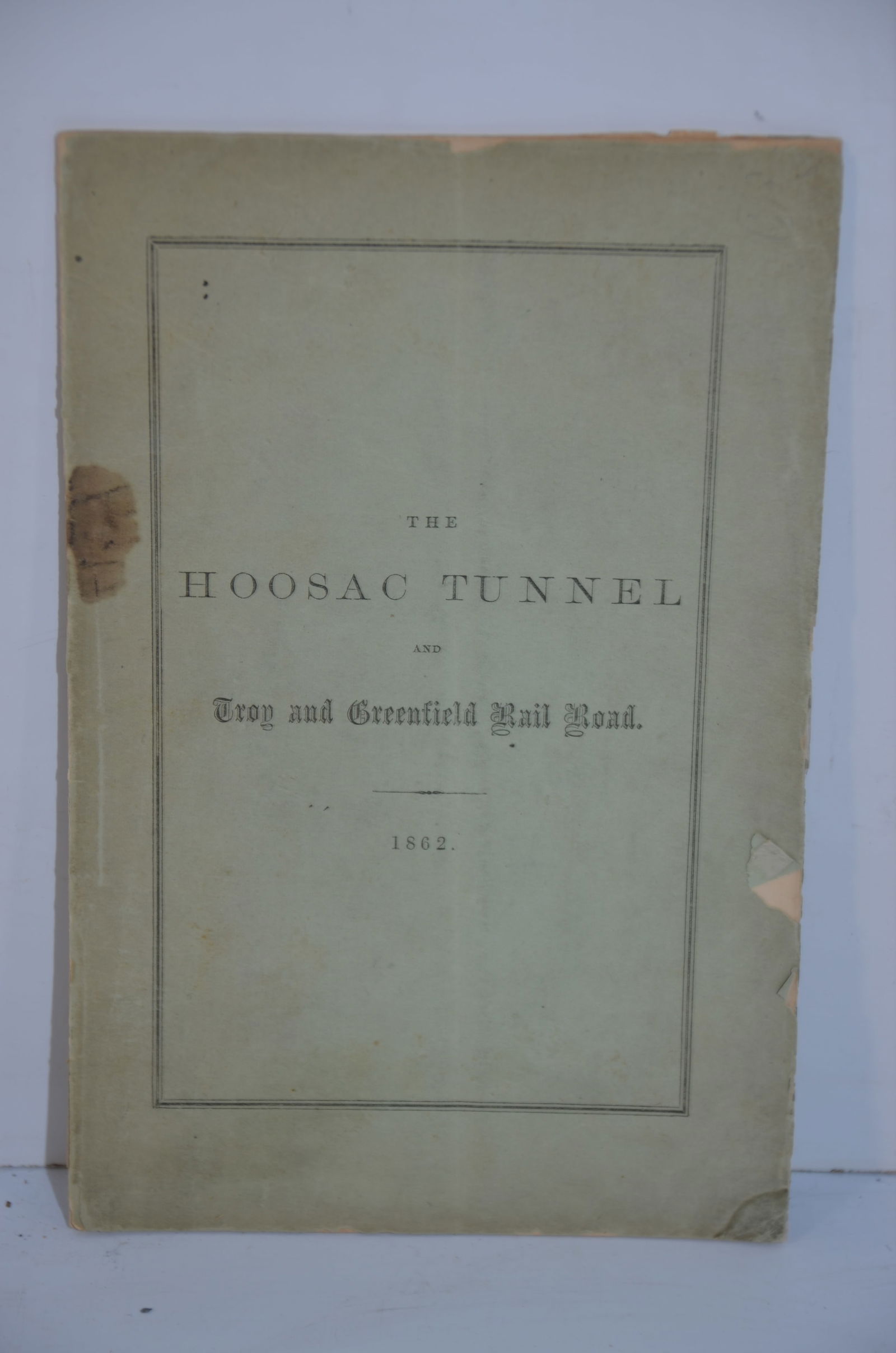 Troy and Greenfield RR Hoosac Tunnel Cost and Plans Book-1862 (1 of 2)