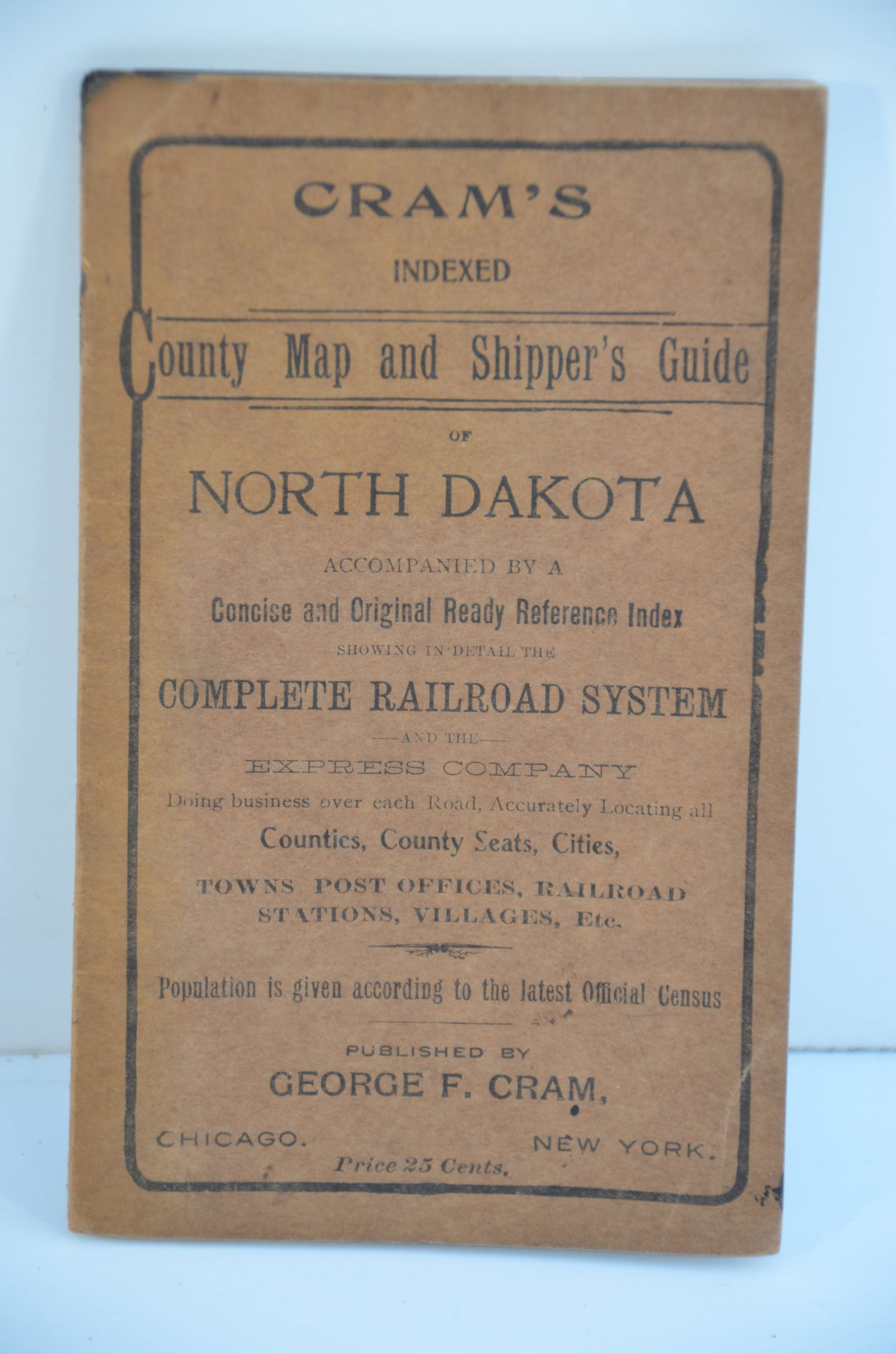 Crams Map of North Dakota-Complete Railroad System and County Map-1907 (1 of 4)