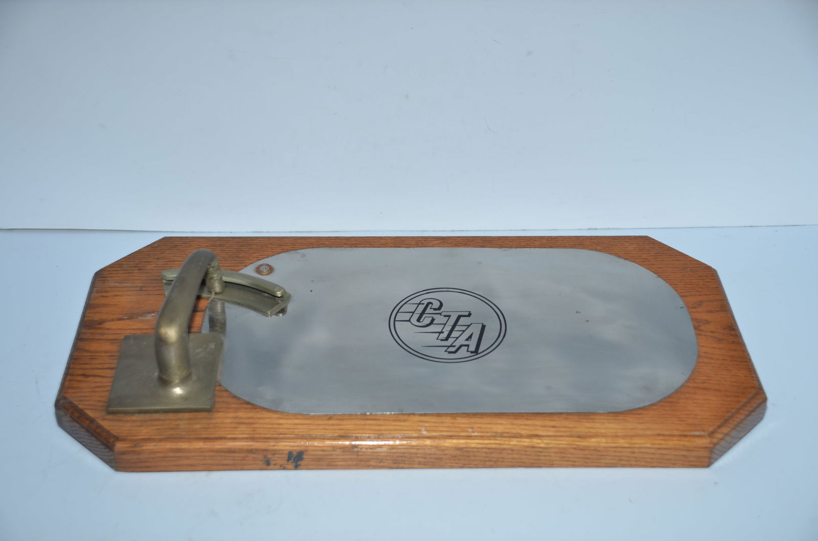 Chicago Transit Authority Brass Door Handle and Door Sign-2400 Series Cars (1 of 4)