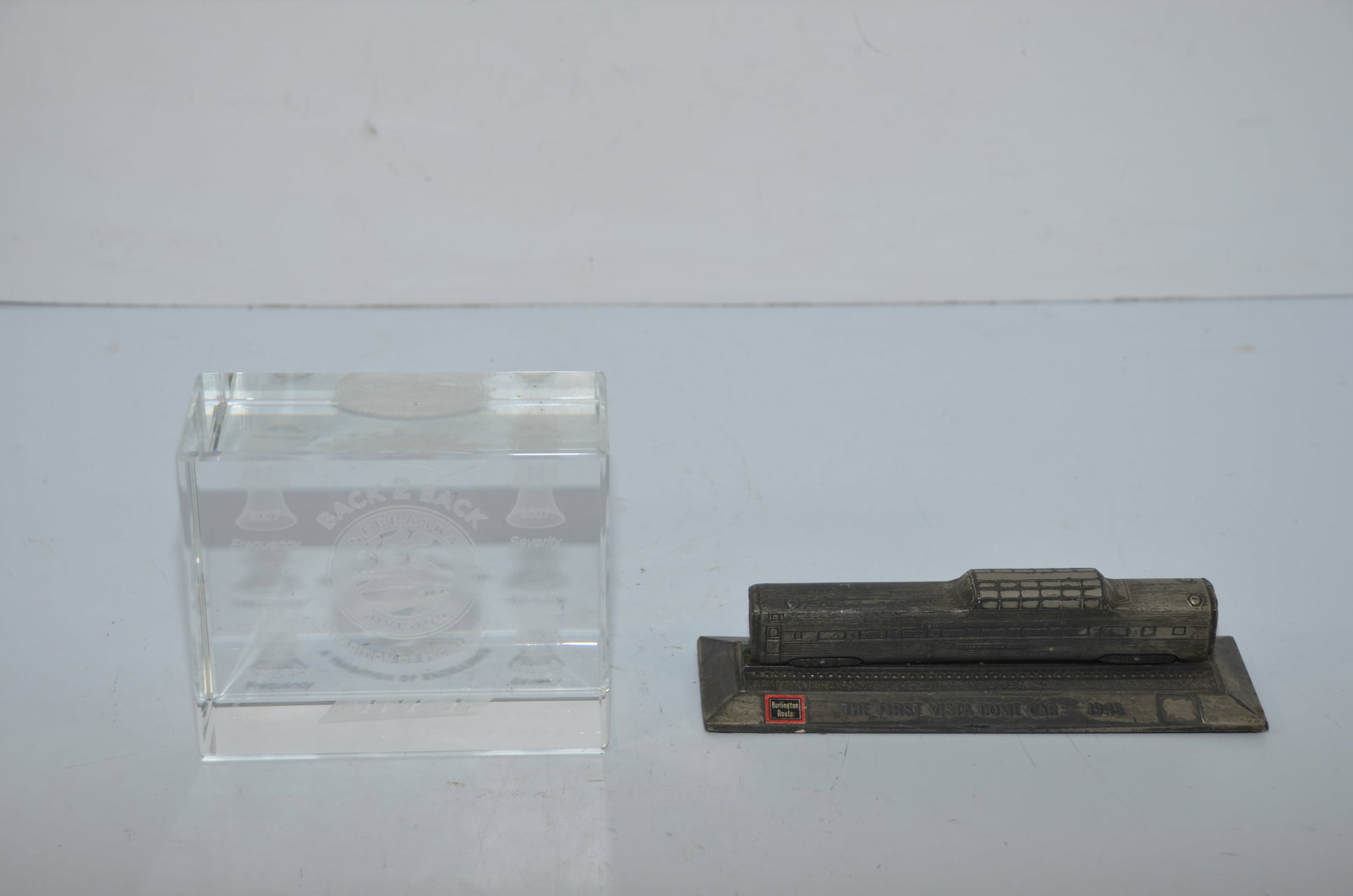 Two Paperweights-Burlington Route/BNSF RR (1 of 4)