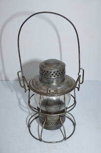 Richmond Fredericksburg and Potomac RR Adlake Kero Switchmans Lantern: This is a Richmond Fredericksburg and Potomac Railroad Adlake Kero switchmans lantern. Cast with R.F. & P. on the rim. Has a clear cast Corning CNX globe with ADLAKE KERO cast into it. Correct burner