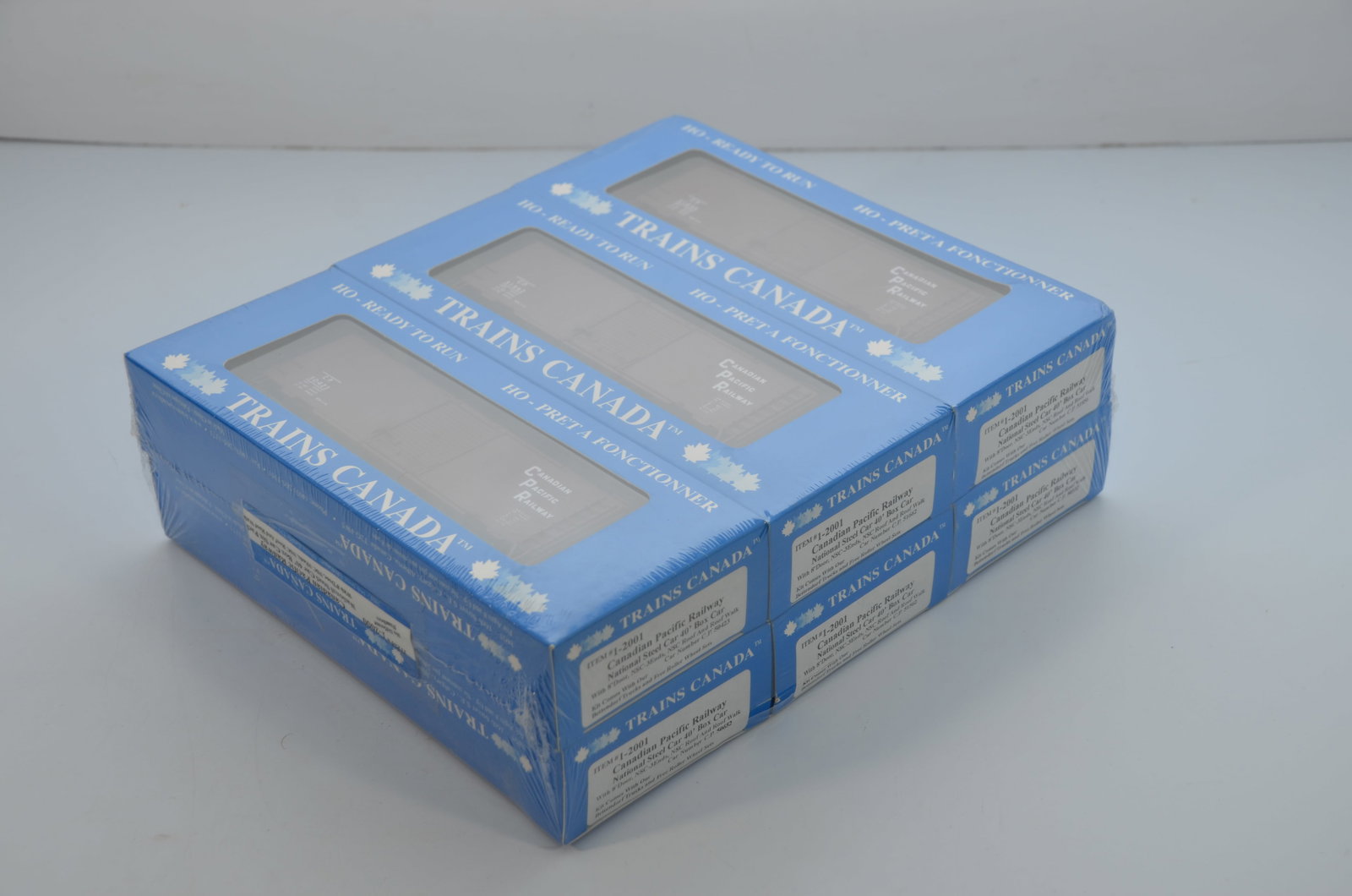 Canadian Pacific RY 6-pack Trains Canada 40 Foot Boxcars-HO Scale-New in Box (1 of 2)