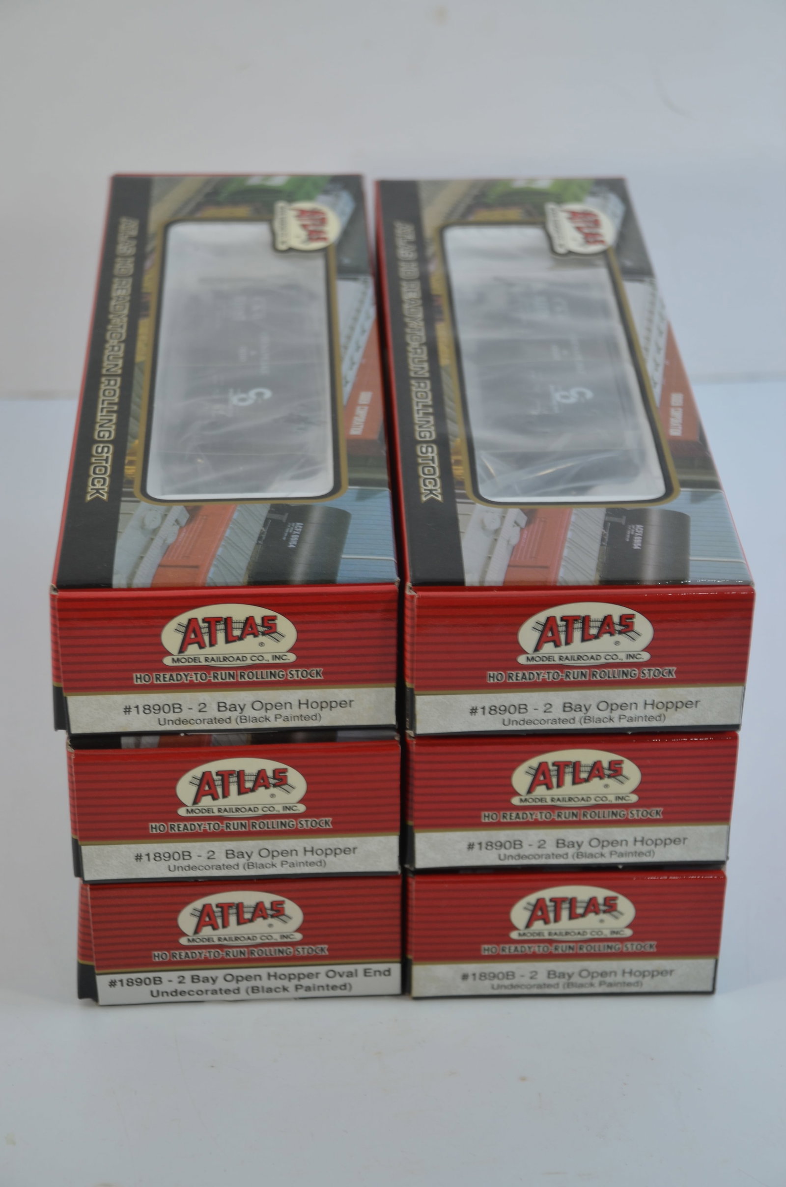 Chesapeake and Ohio RR 6-pack Atlas 2 Bay Open Hoppers-HO Scale-New in Box (1 of 3)