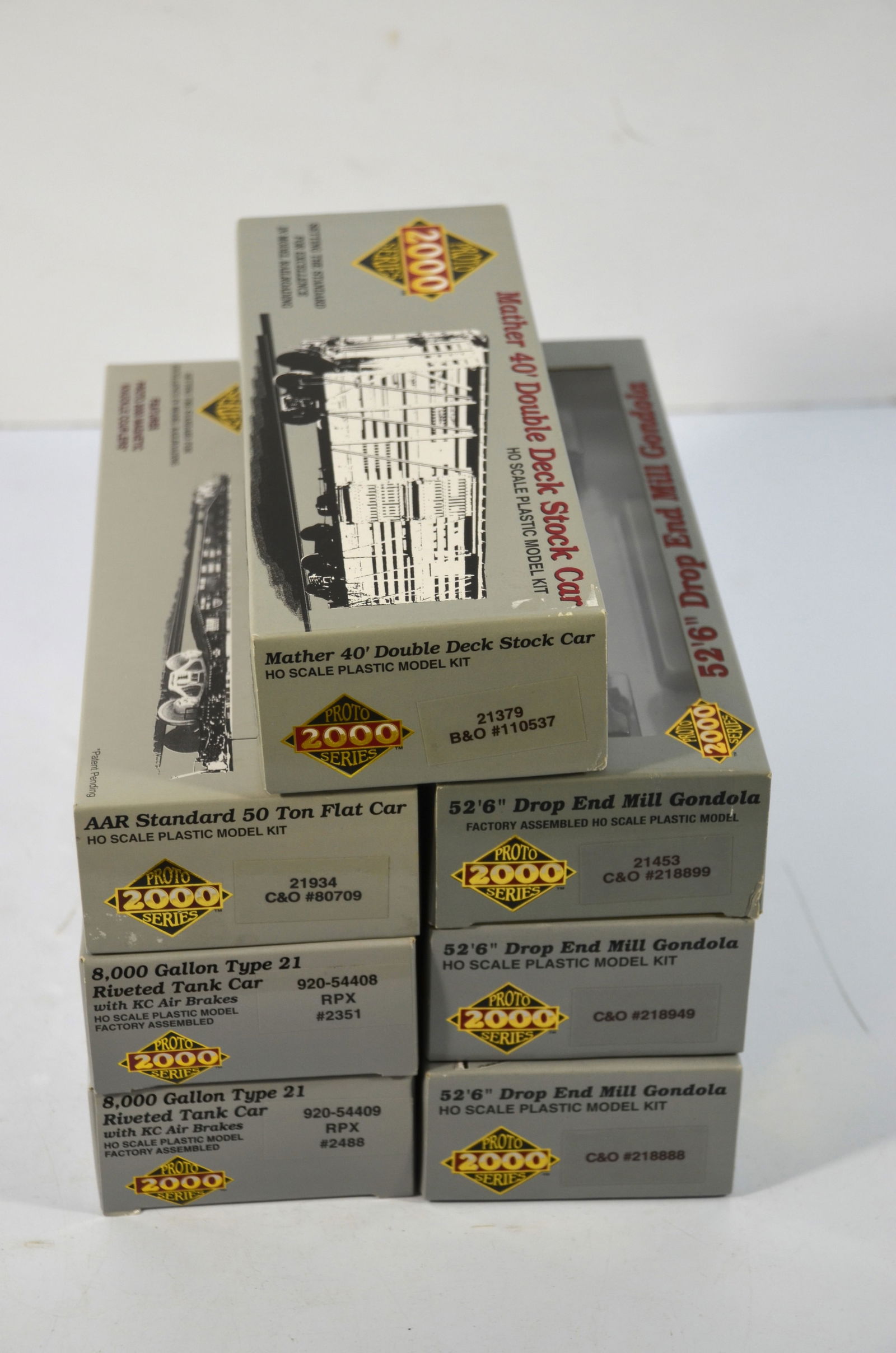 7-Pack of Mixed Freight Cars-CO/BO/RPX-Life Like-HO Scale-New in Box (1 of 2)