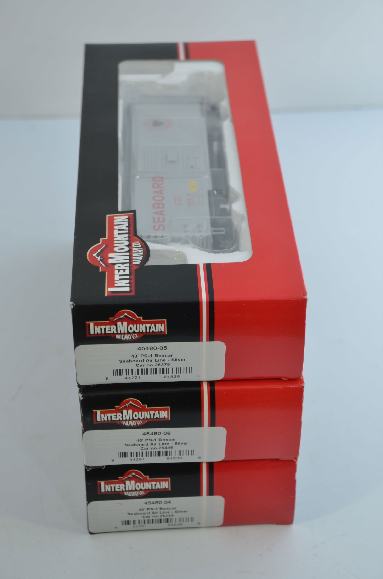 3-pack of Seaboard RR 40 Foot PS1 Boxcars-Intermountain-HO Scale-New in Box (1 of 3)