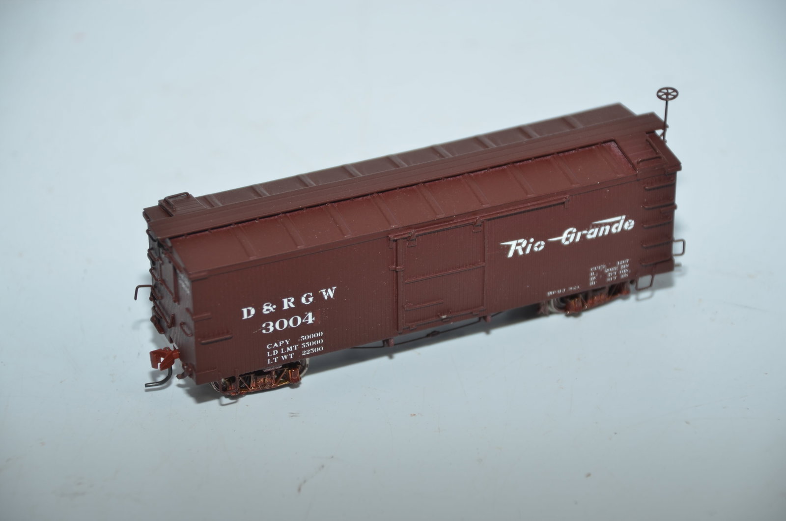 Empire Midland/Oriental Brass Denver and Rio Grande Western Wood Boxcar #3004-HOn3 (1 of 3)